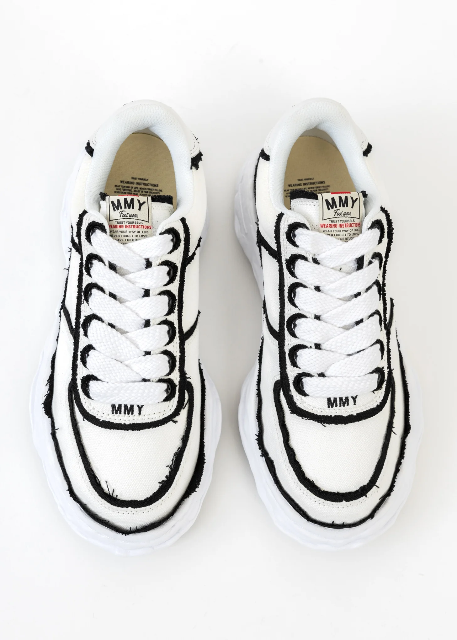 White OG Sole Overhanging Canvas Low-Top Sneaker (WAYNE LOW) - Image 3