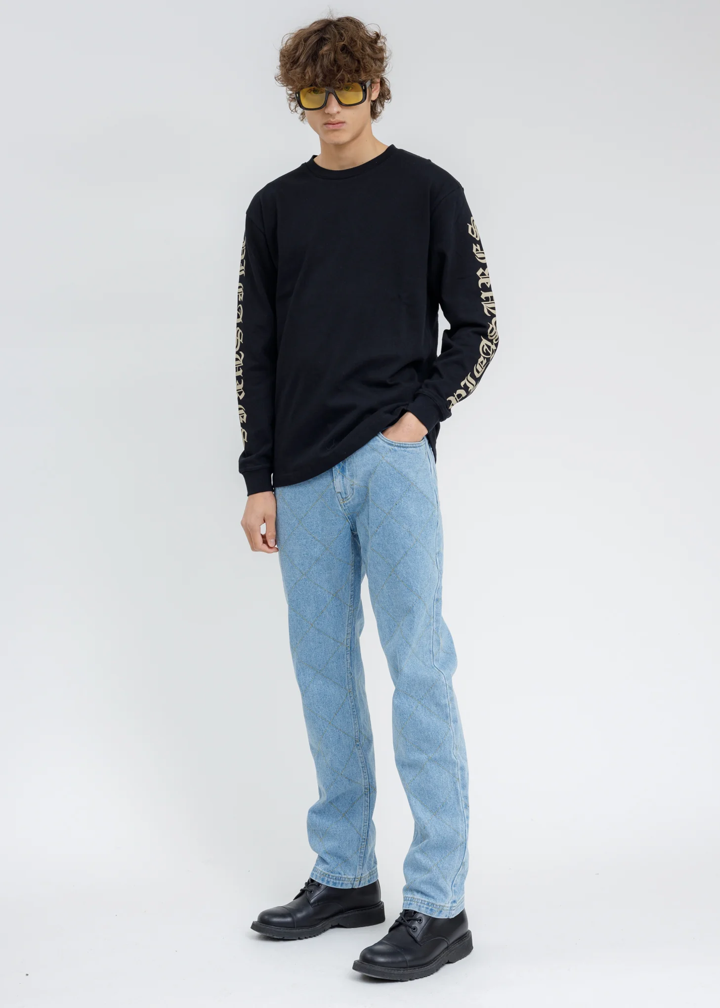 Black Old E Heavyweight Long Sleeves - Image 5