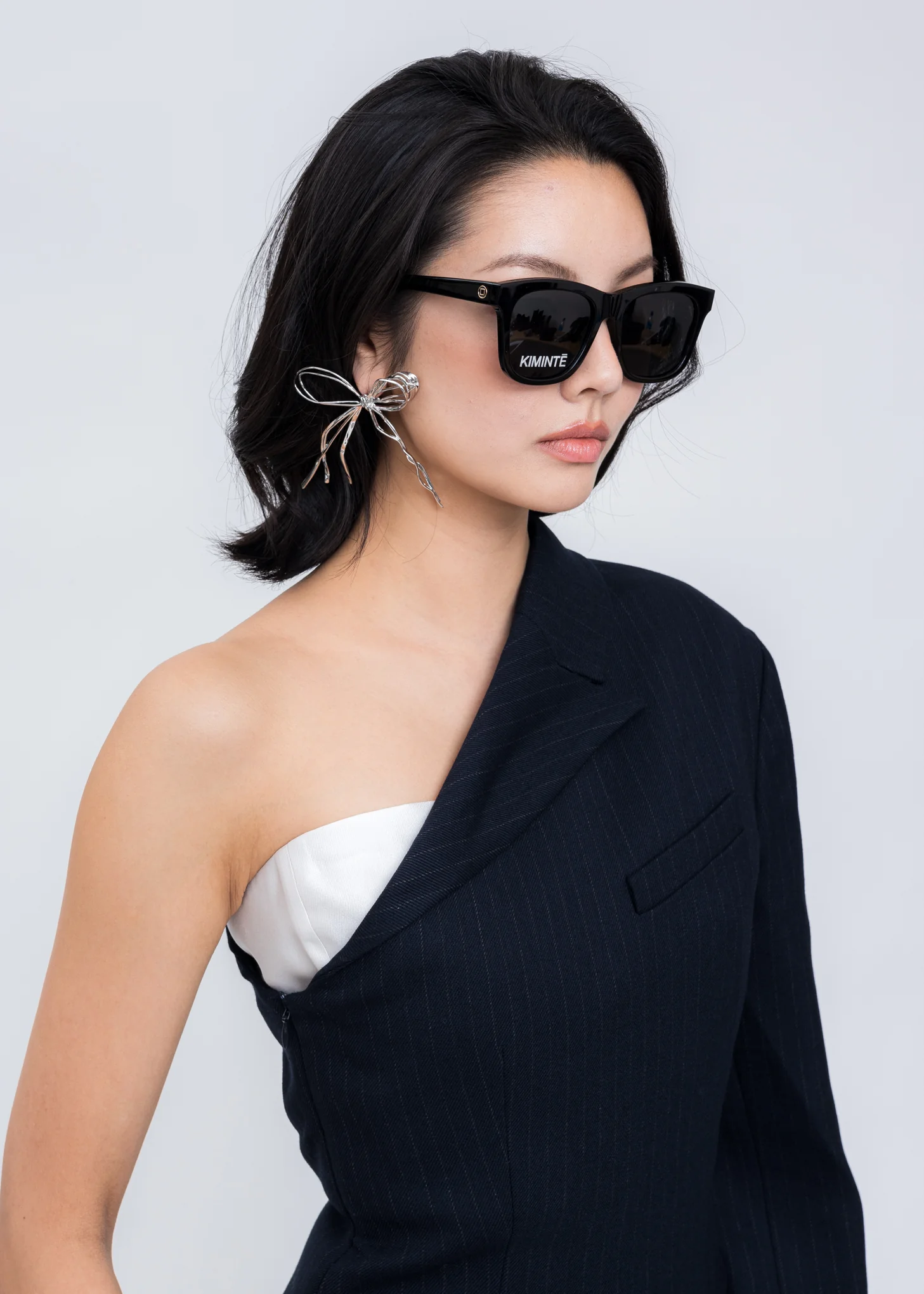 Black One Logo Sunglasses - Image 2