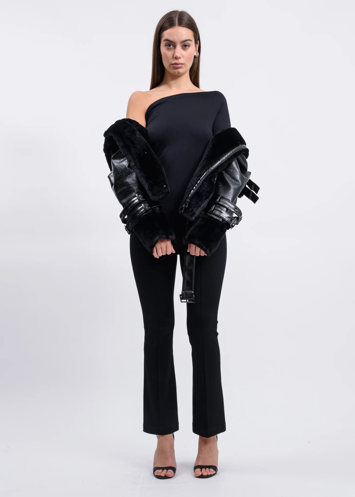 Black One Shoulder Long Sleeve - Image 5
