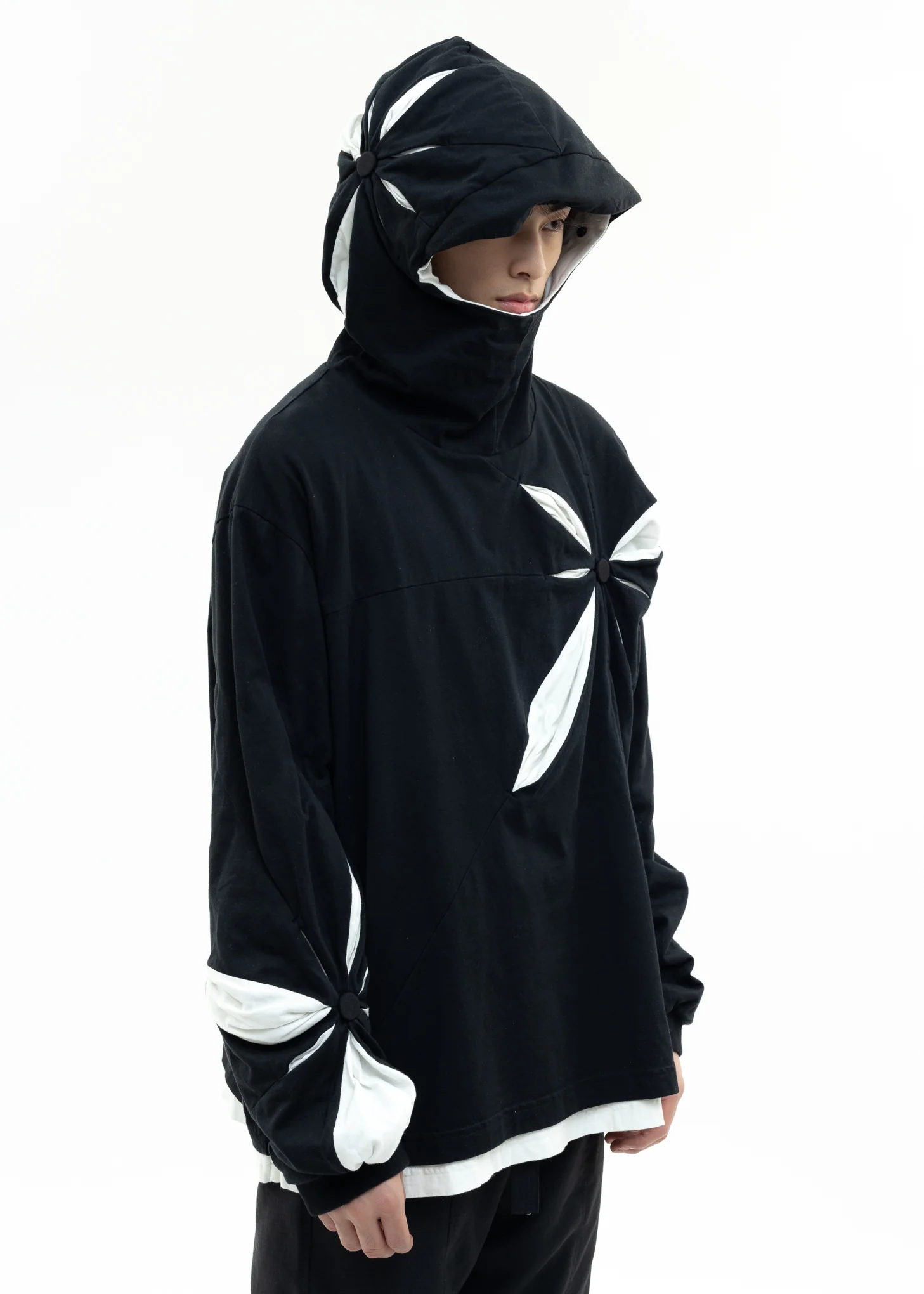 Black Origami Hoodie - Image 2