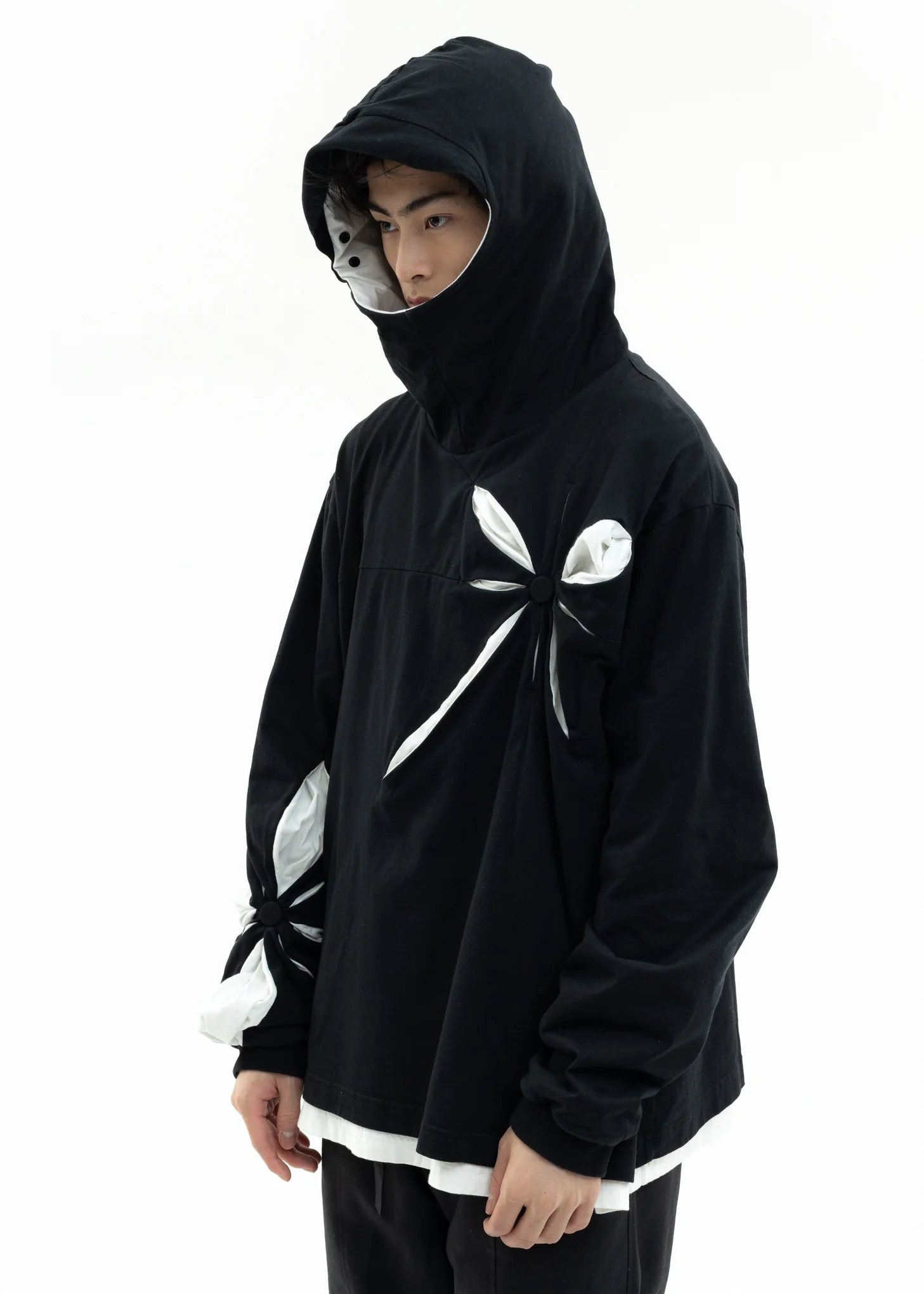 Black Origami Hoodie - Image 3
