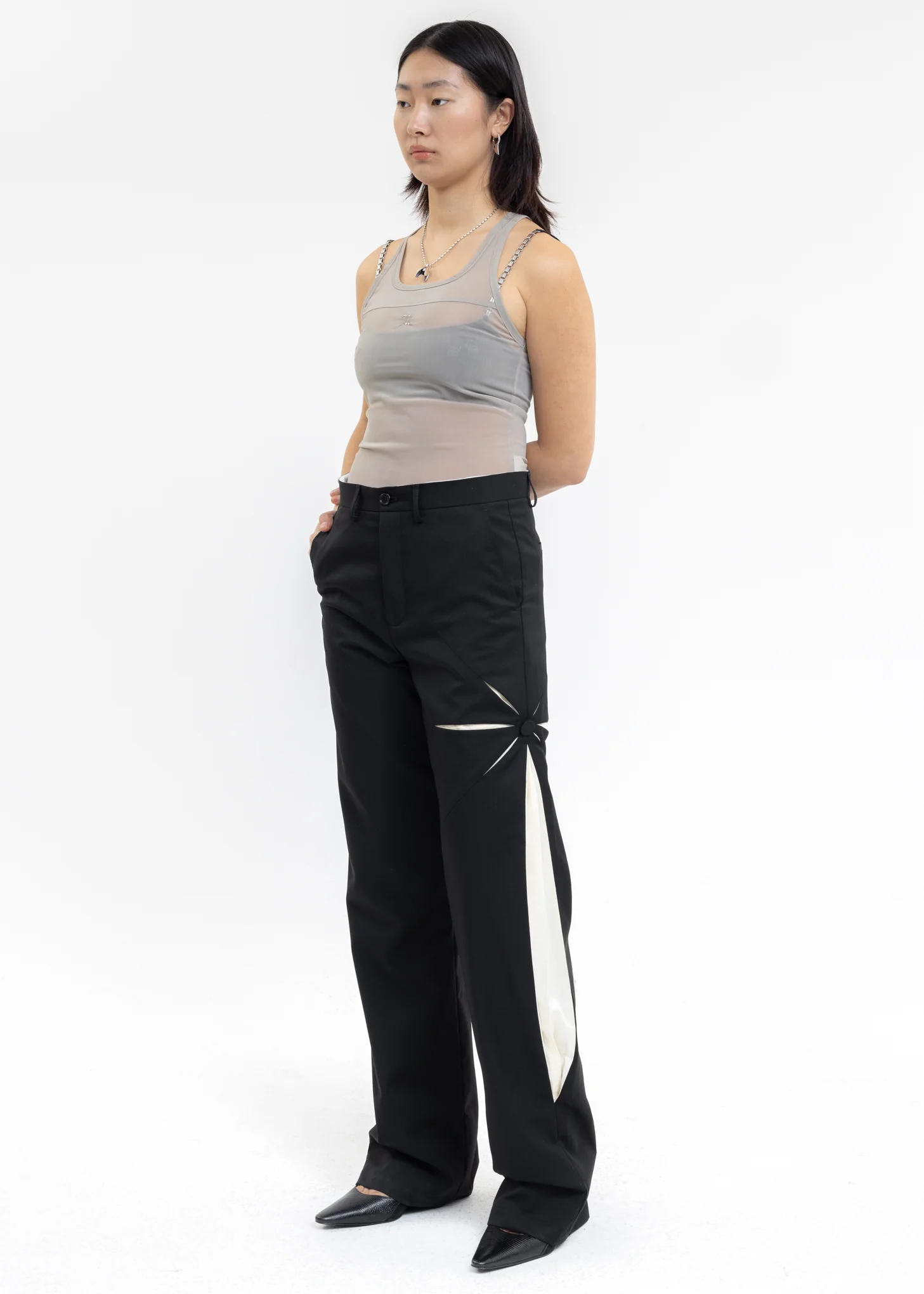 Black Origami Tailored Pants - Image 8