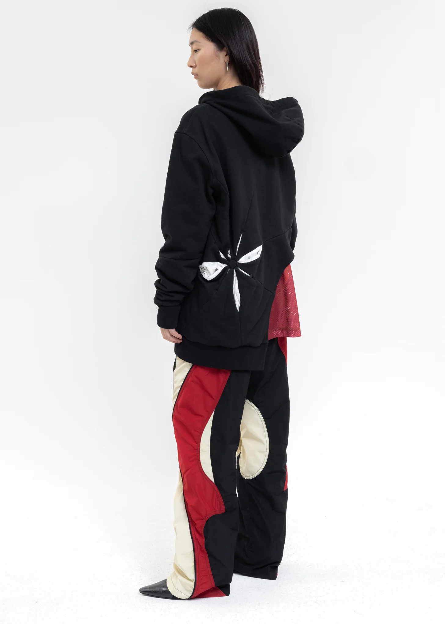 Black Origami Zip Up Hoodie - Image 10