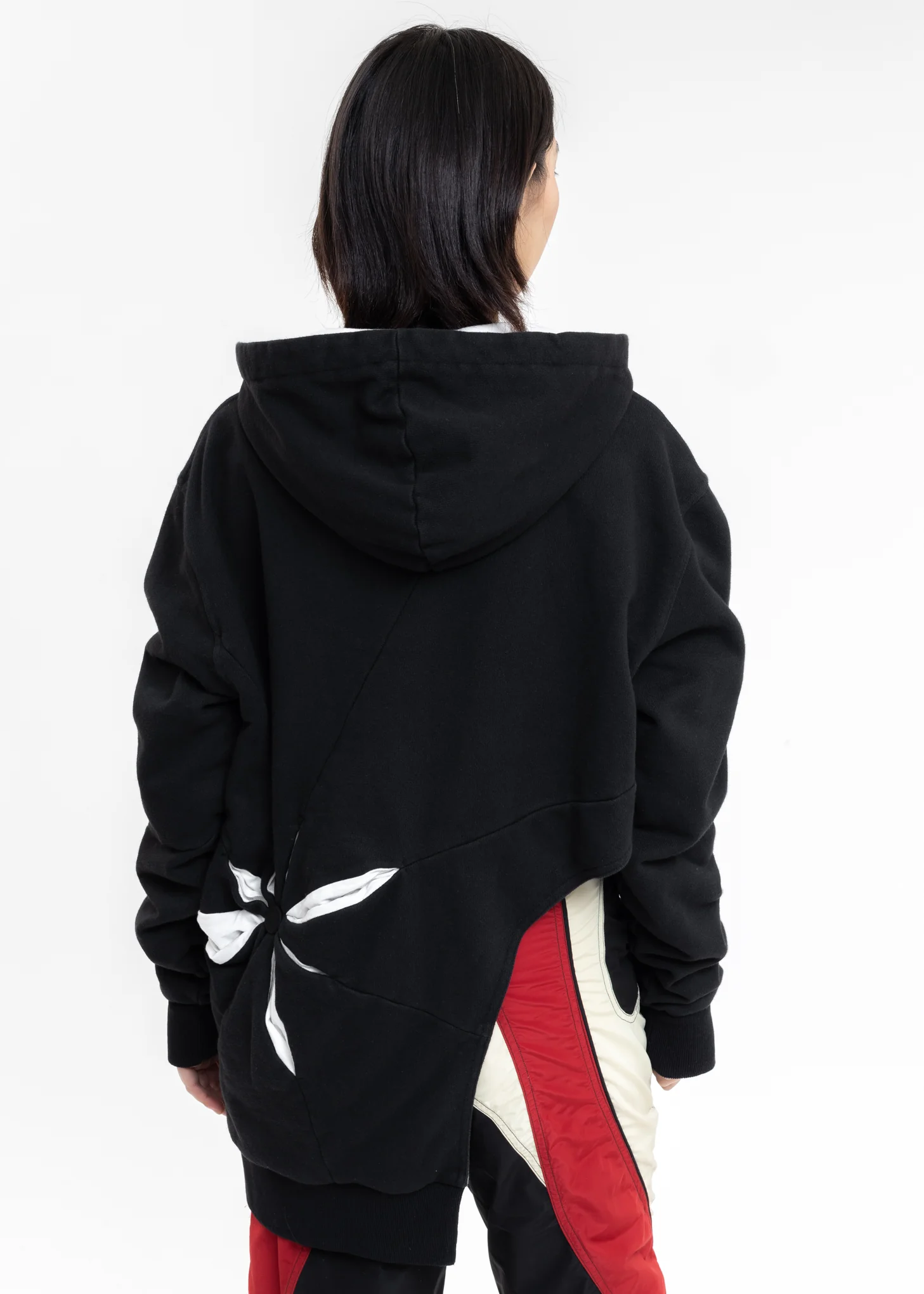 Black Origami Zip Up Hoodie - Image 2