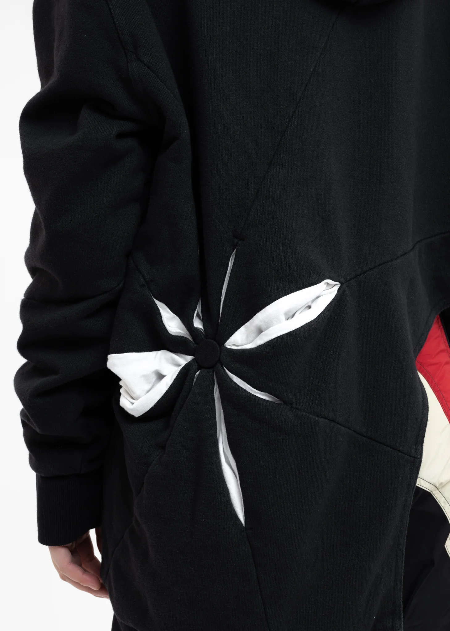 Black Origami Zip Up Hoodie - Image 4