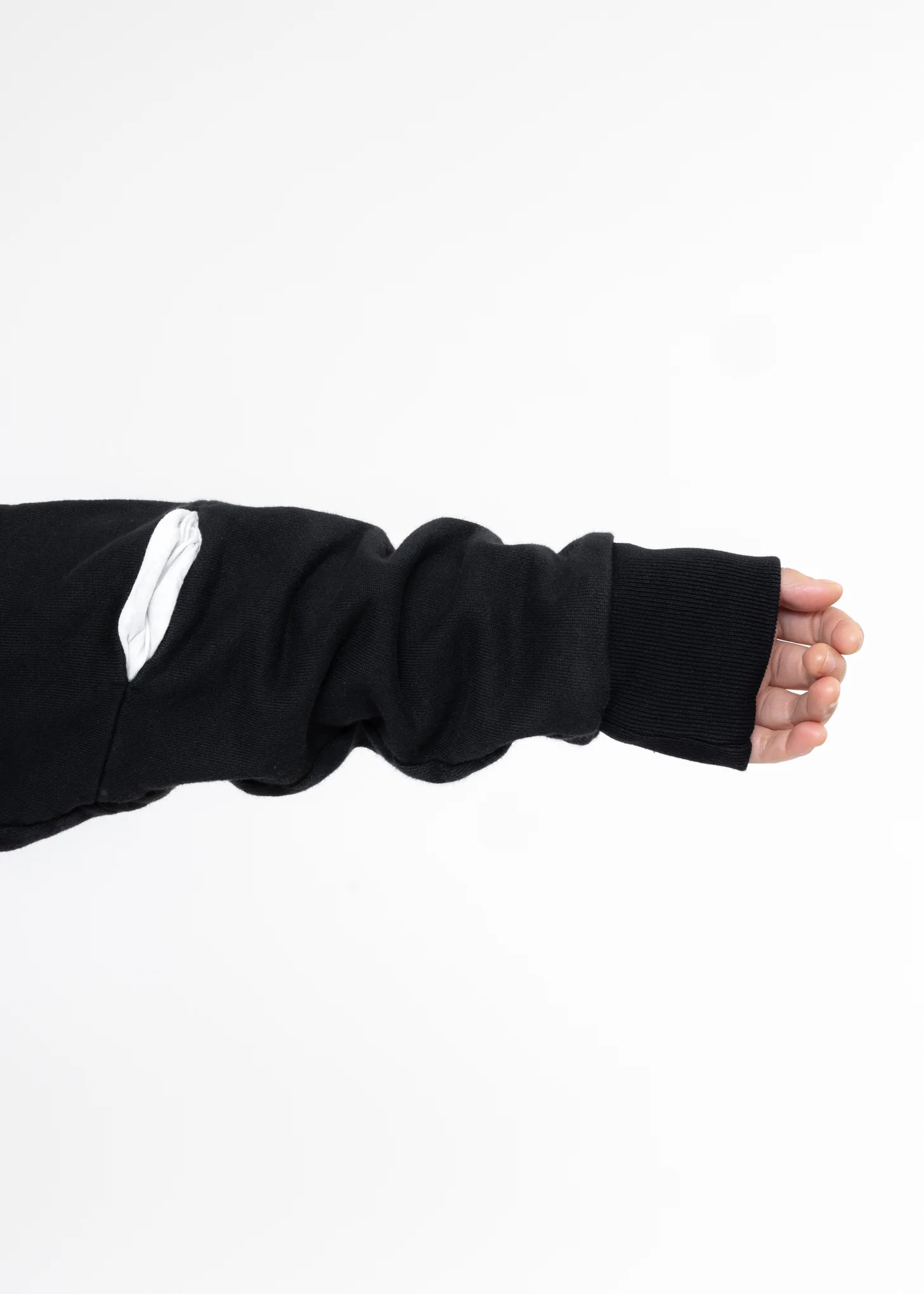 Black Origami Zip Up Hoodie - Image 5