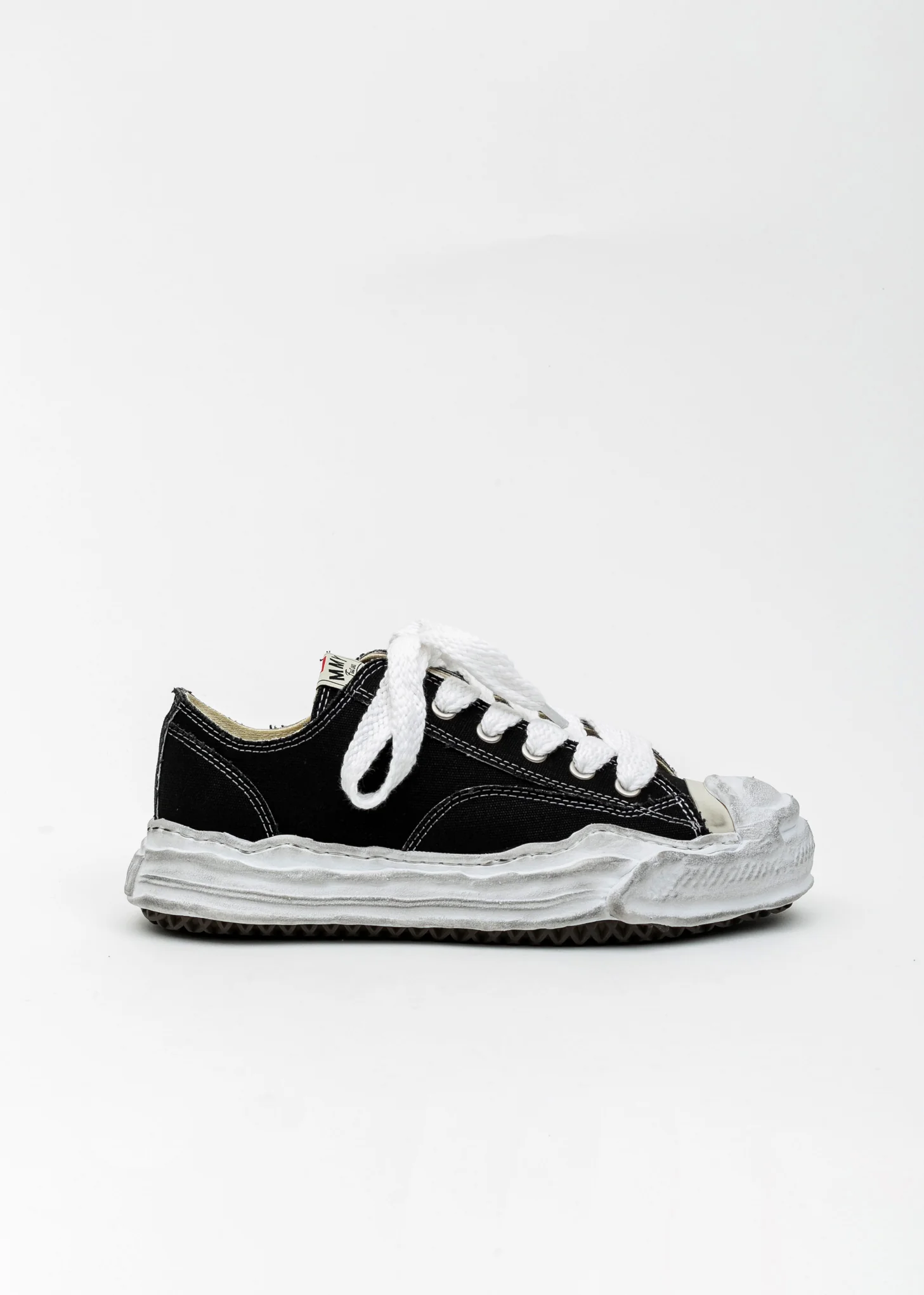 Black Original Distressed Effect Sole Canvas Sneaker (HANK) - Image 5