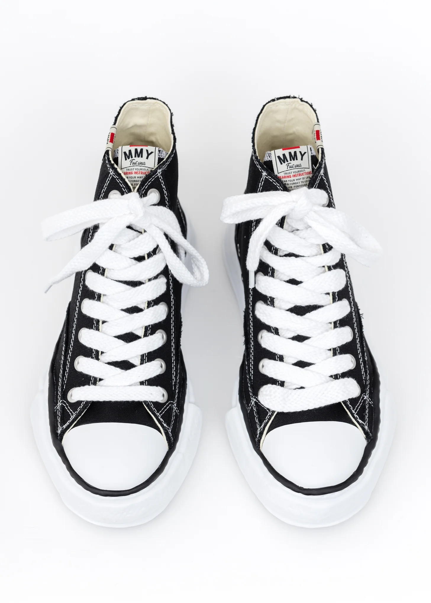 Black Original Sole Canvas Hicut Sneaker - Image 2