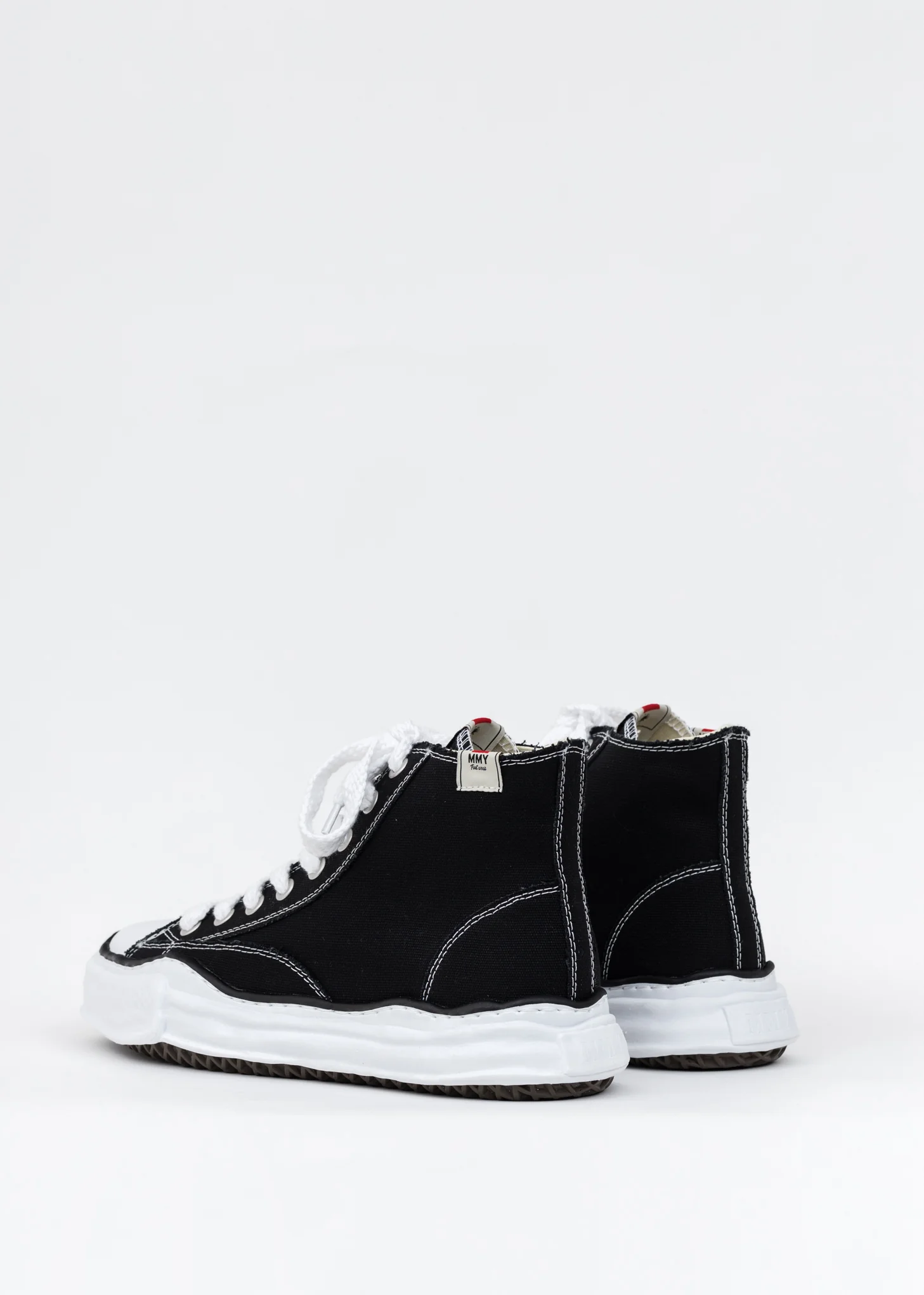 Black Original Sole Canvas Hicut Sneaker - Image 5