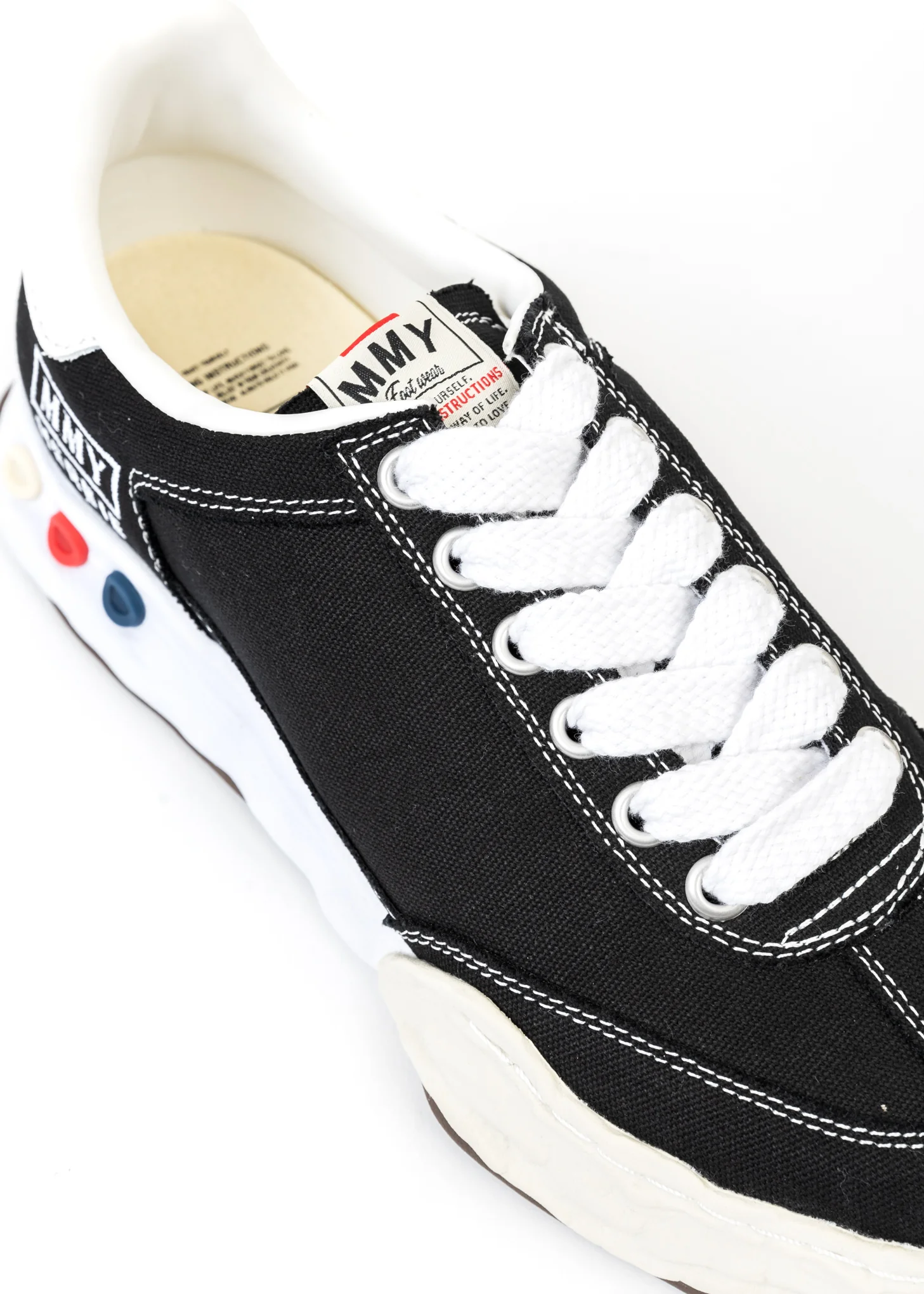 Black Original Sole Canvas Low-Top Sneaker (HARBIE LOW) - Image 3