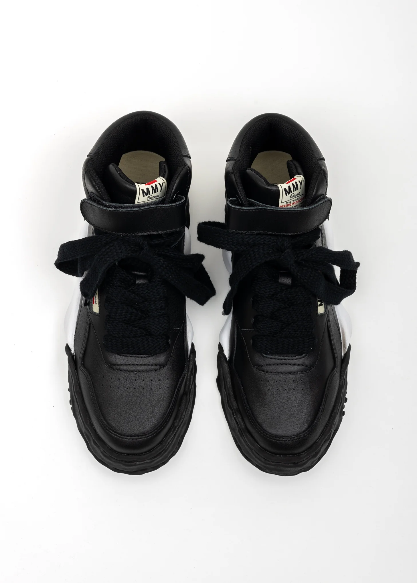 Black OG Sole Leather High-Top Sneaker (FREDDIE HIGH) - Image 3