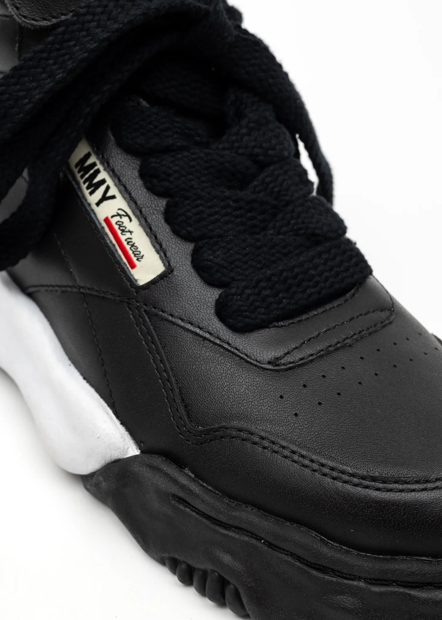Black OG Sole Leather High-Top Sneaker (FREDDIE HIGH) - Image 5