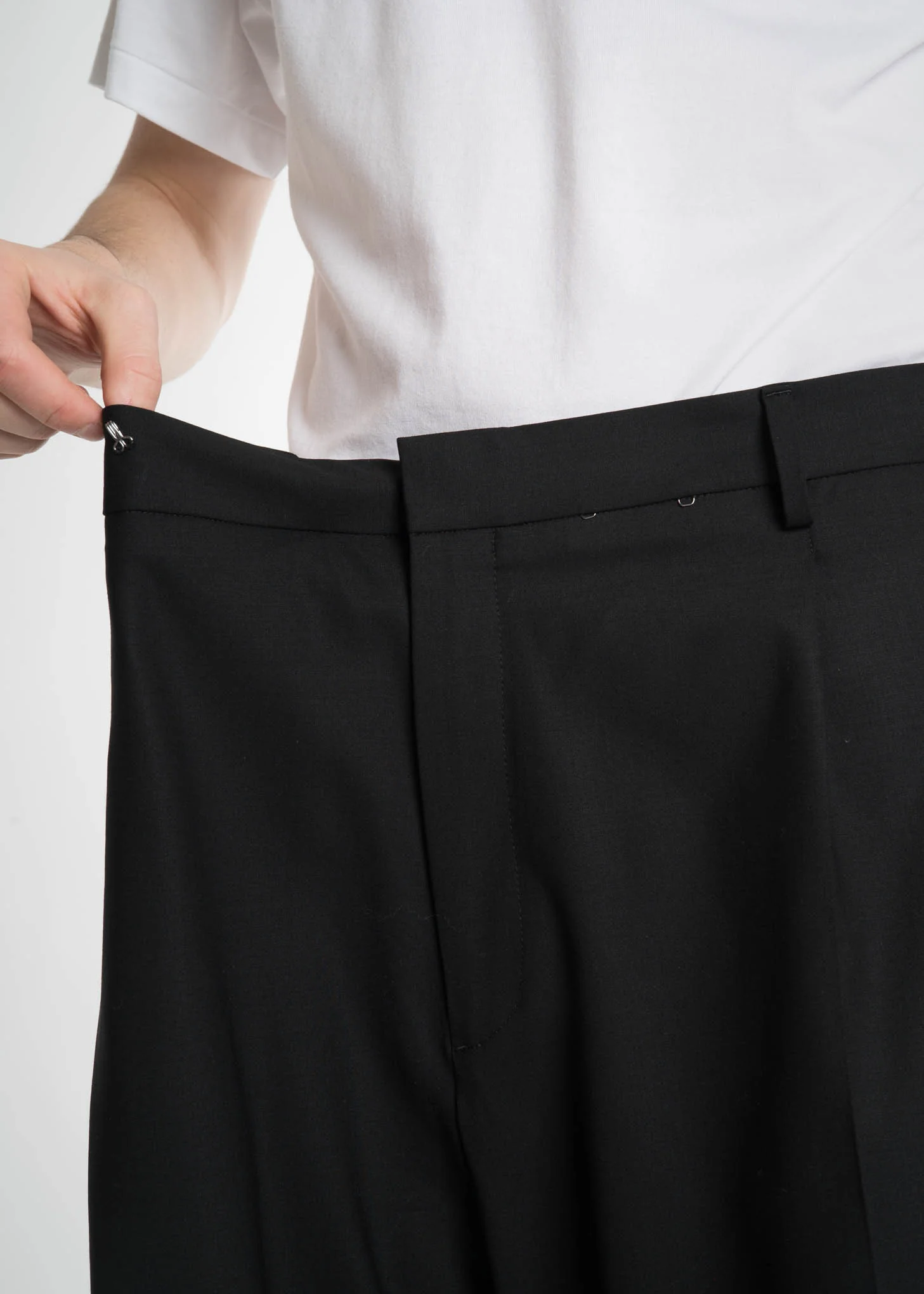 Black Overlap Dress Shorts - Image 6