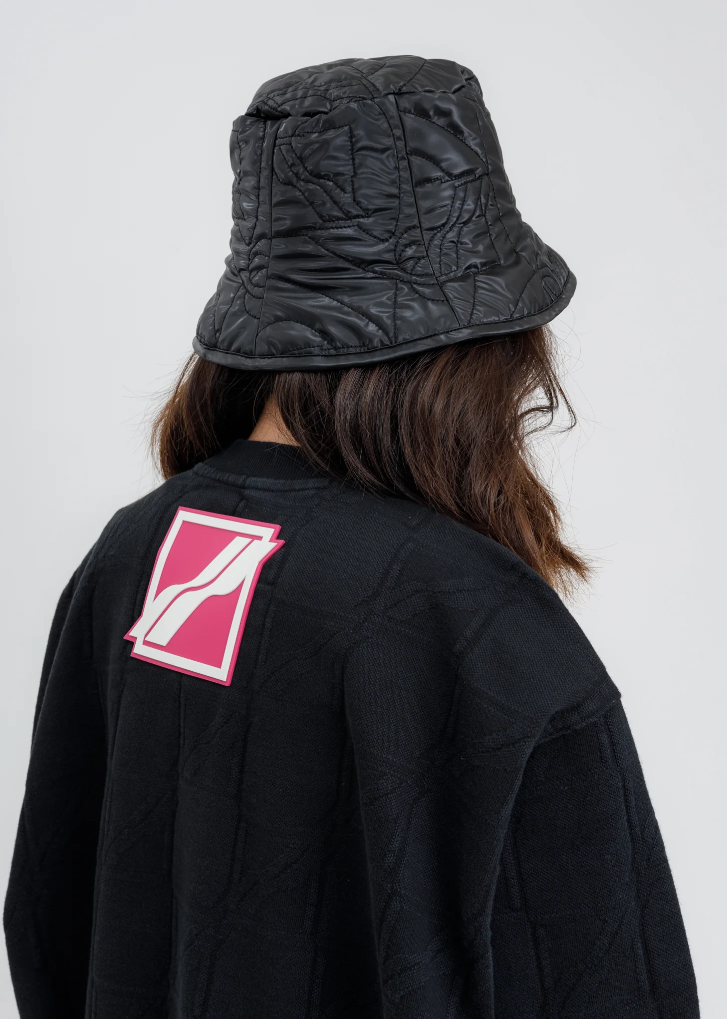 Black Oversized All Over Jacquard Zurry Sweatshirt - Image 2