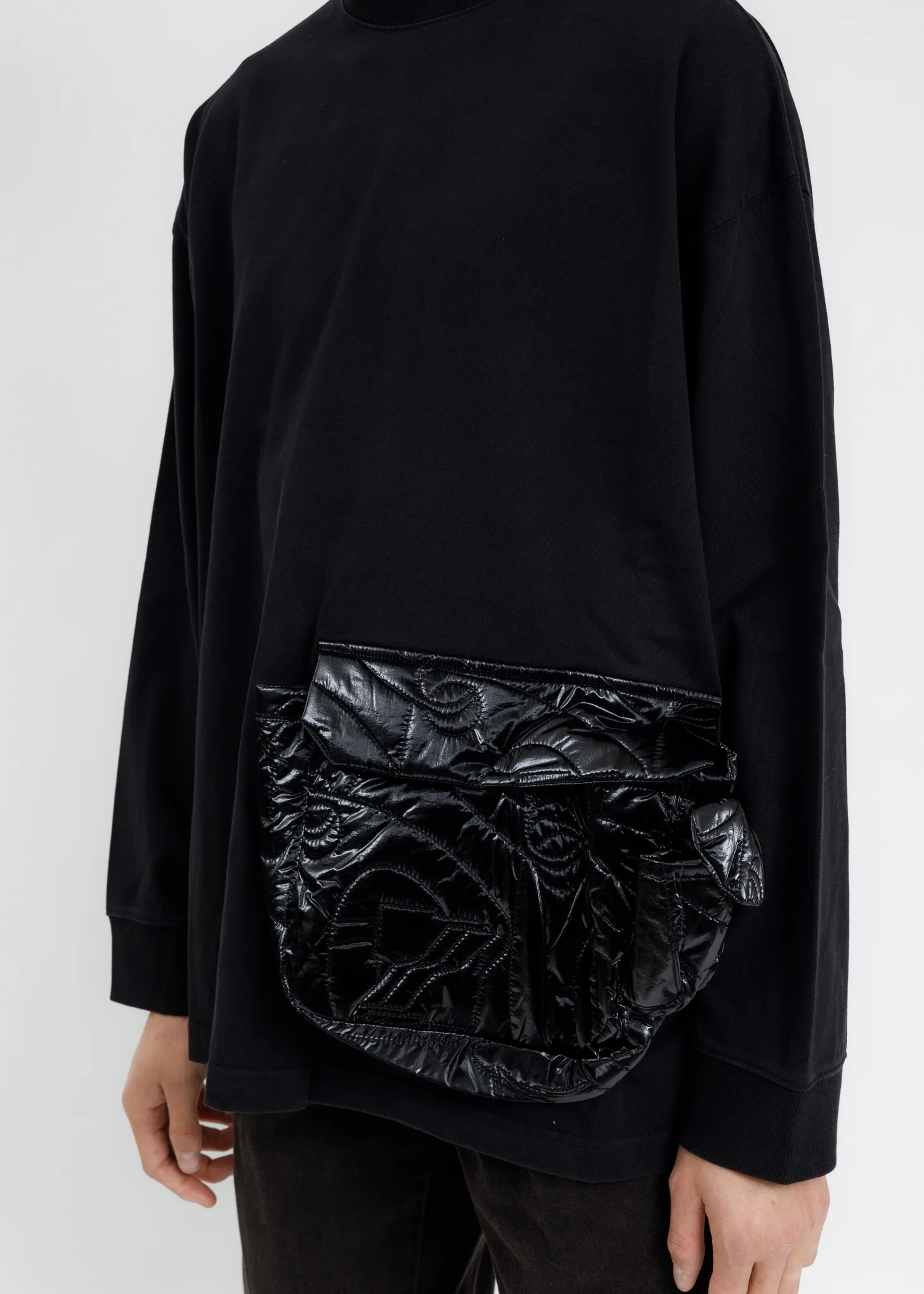 Black Oversize Cargo Pocket Long Sleeves - Image 4