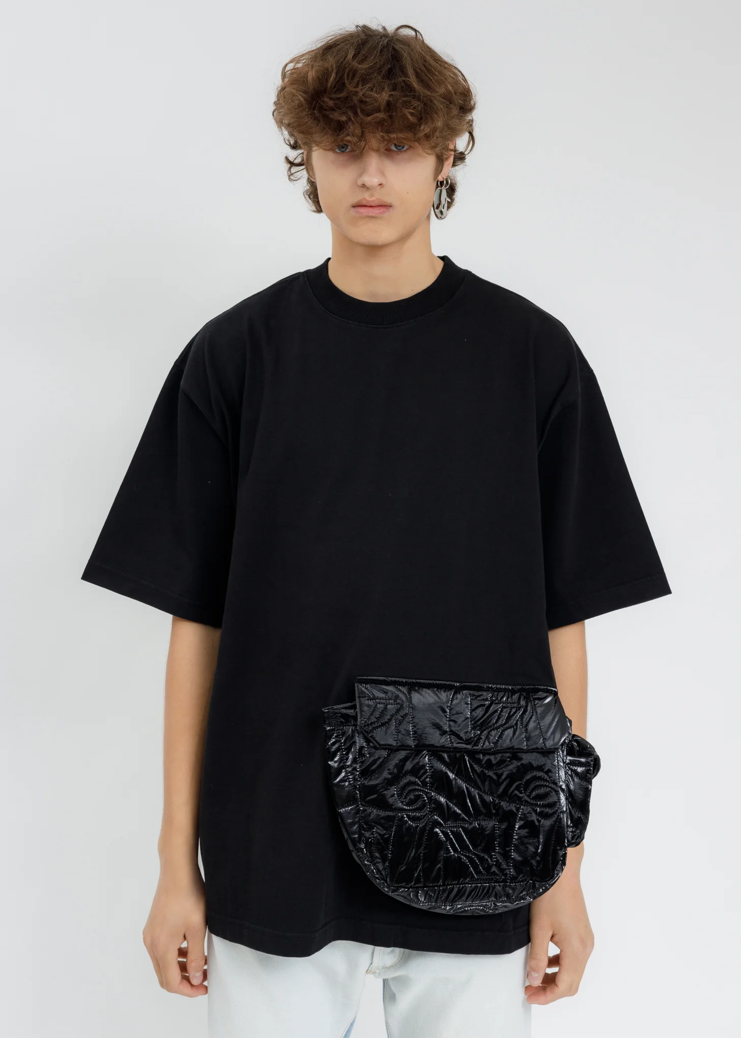 Black Oversize Cargo Pocket T-Shirt