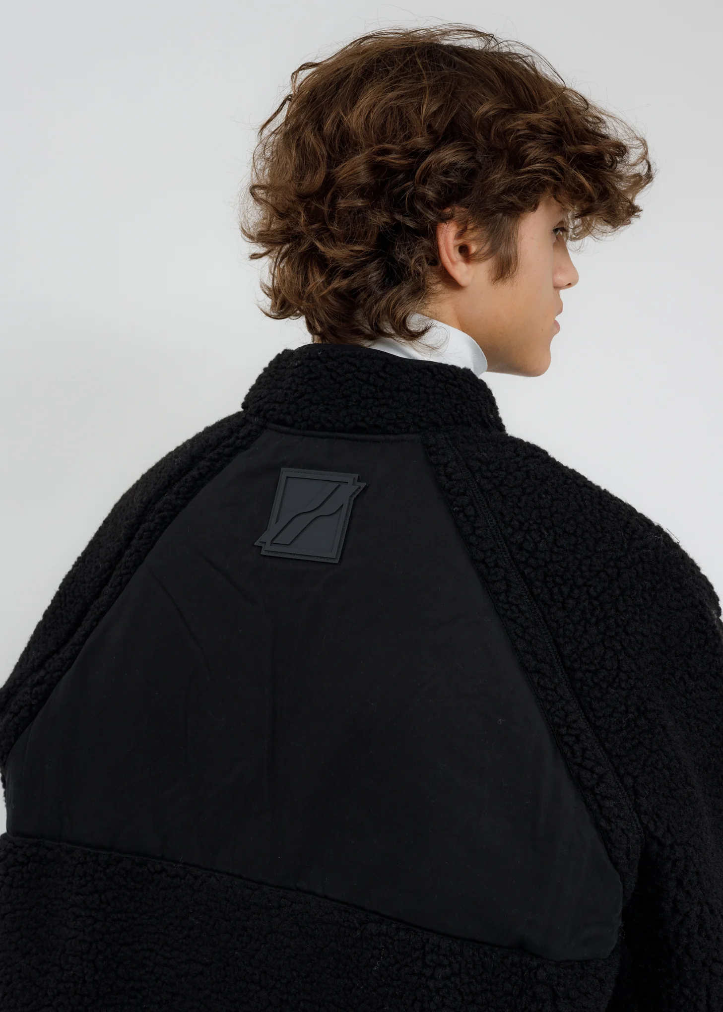 Black Oversized Fleece Sweatshirt - Image 2