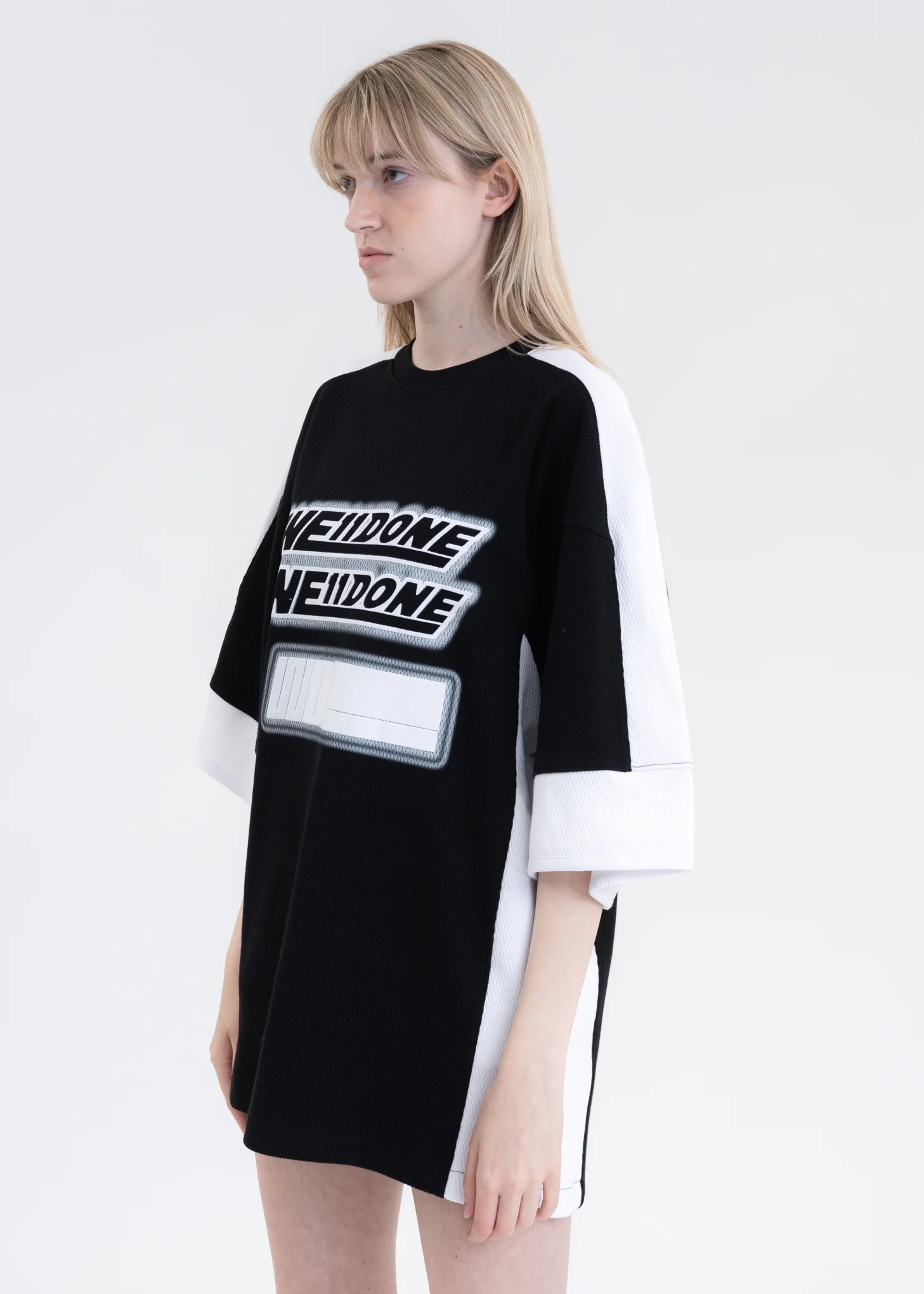 BLACK OVERSIZED FOOTBALL SHIRT - Image 2