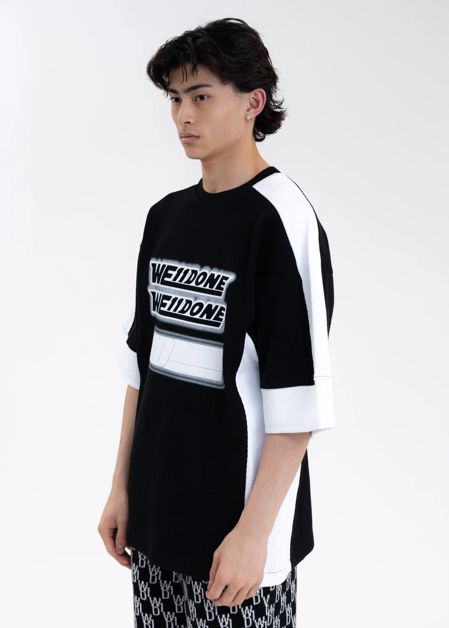 BLACK OVERSIZED FOOTBALL SHIRT - Image 2