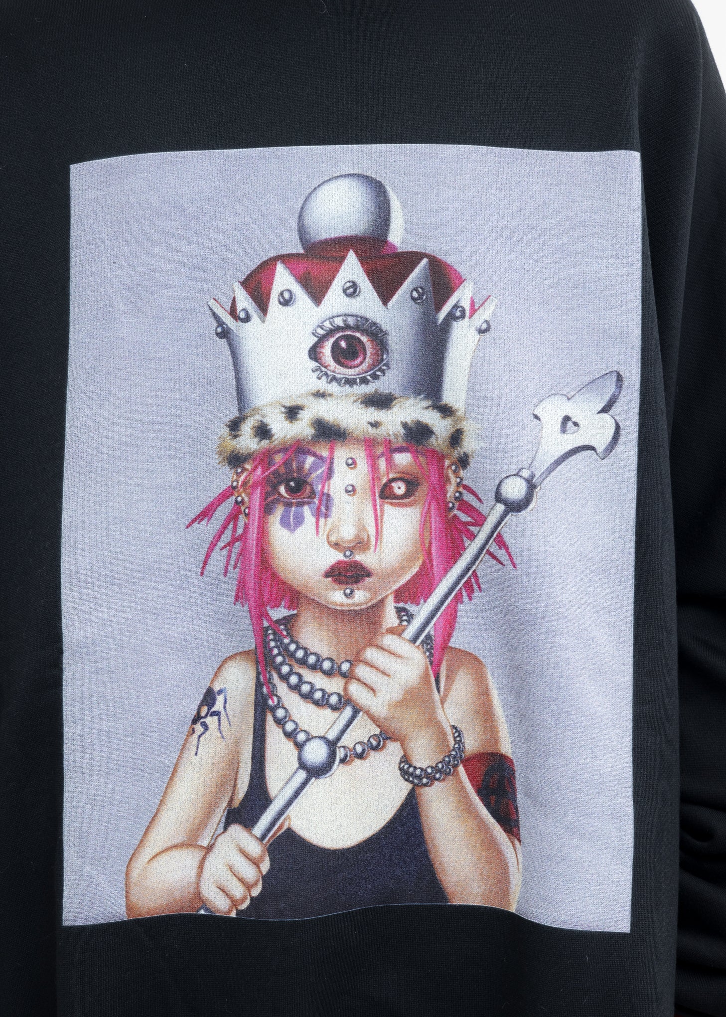 Black Oversized Pullover Sweater - Queen Alice Artwork by TREVOR BROWN - Image 6