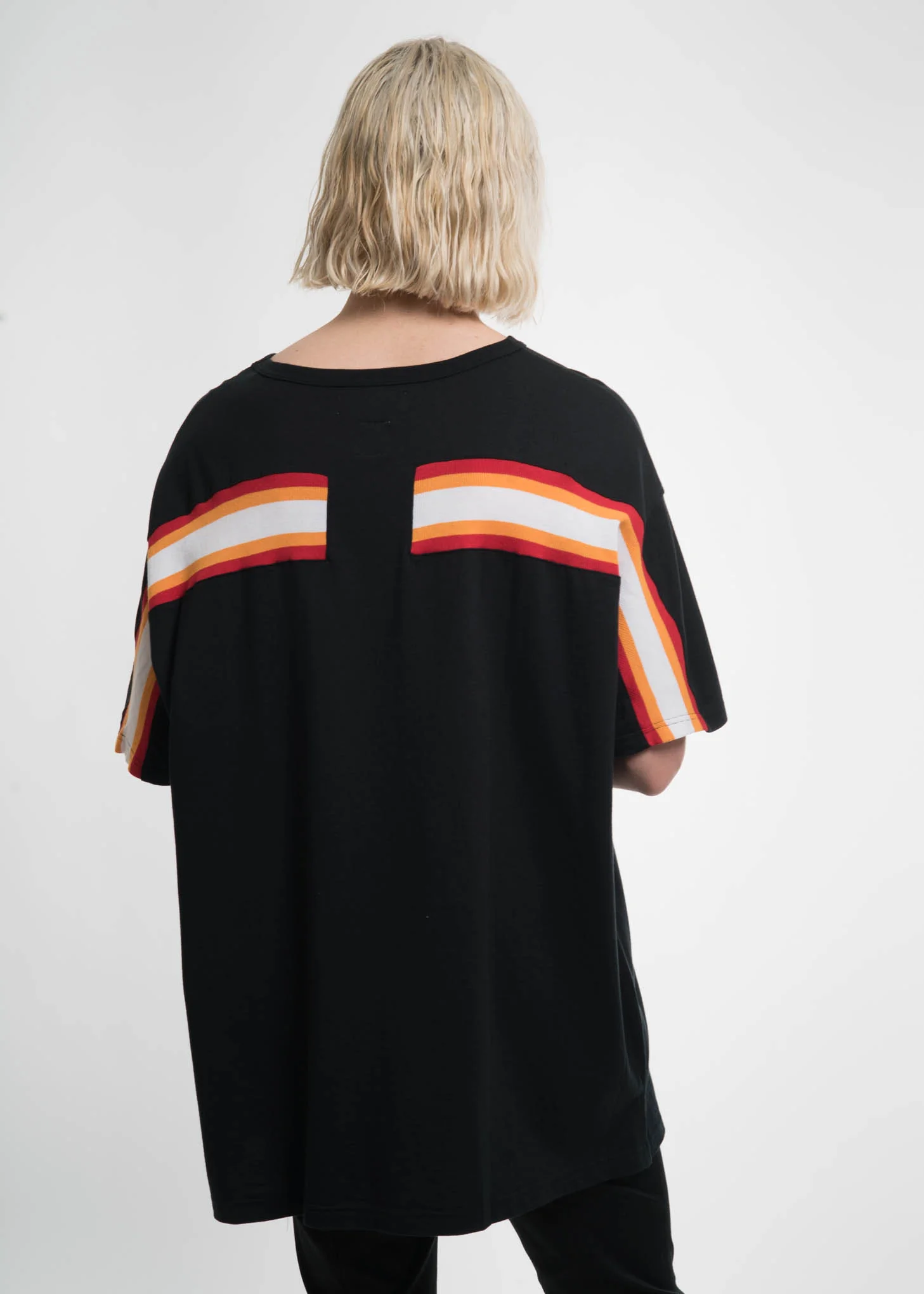 Black Oversized Rib Tee