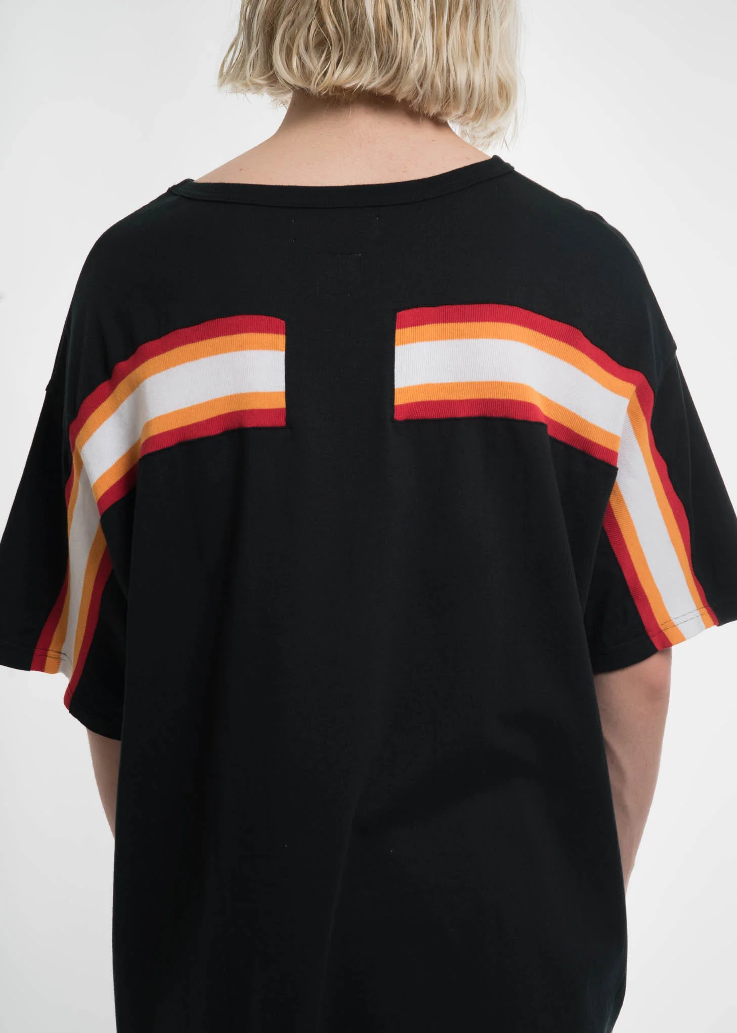 Black Oversized Rib Tee - Image 3