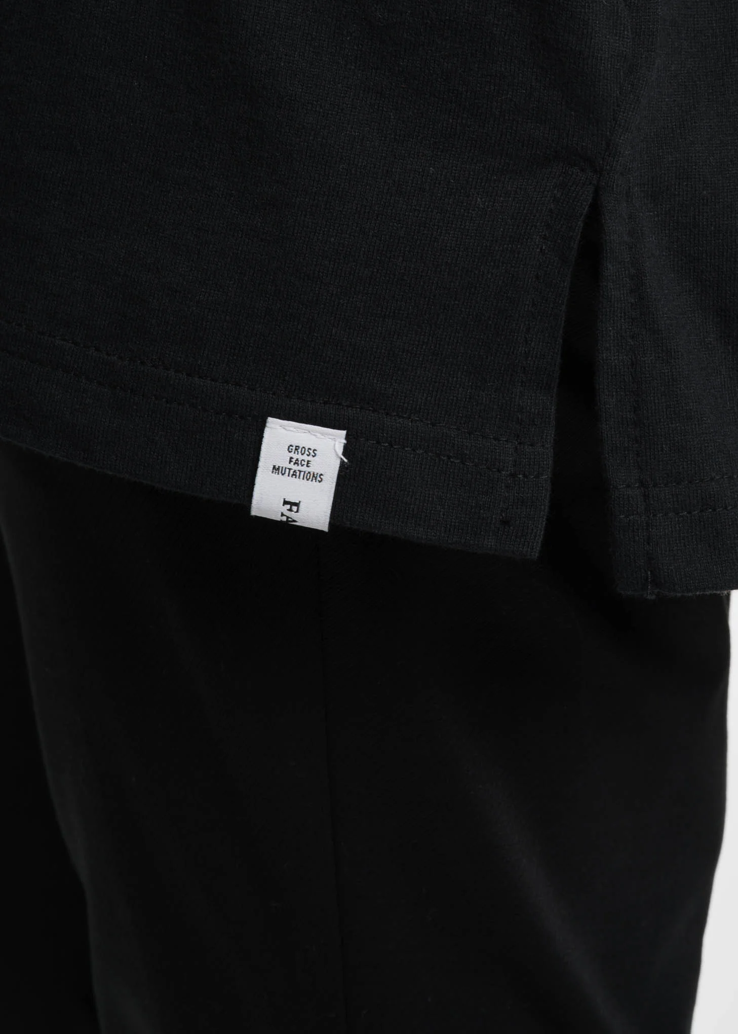 Black Oversized Rib Tee - Image 4