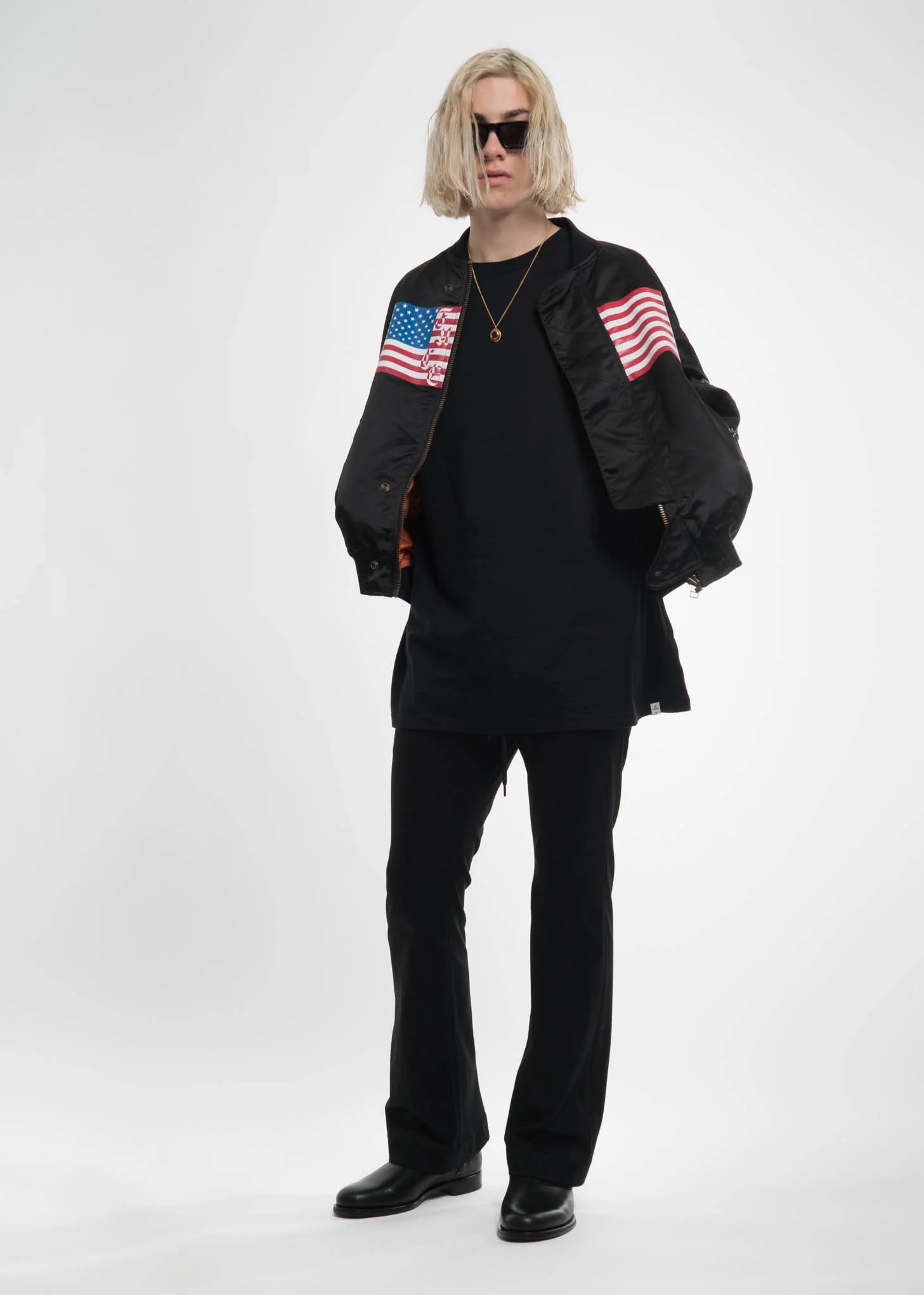 Black Oversized Rib Tee - Image 5