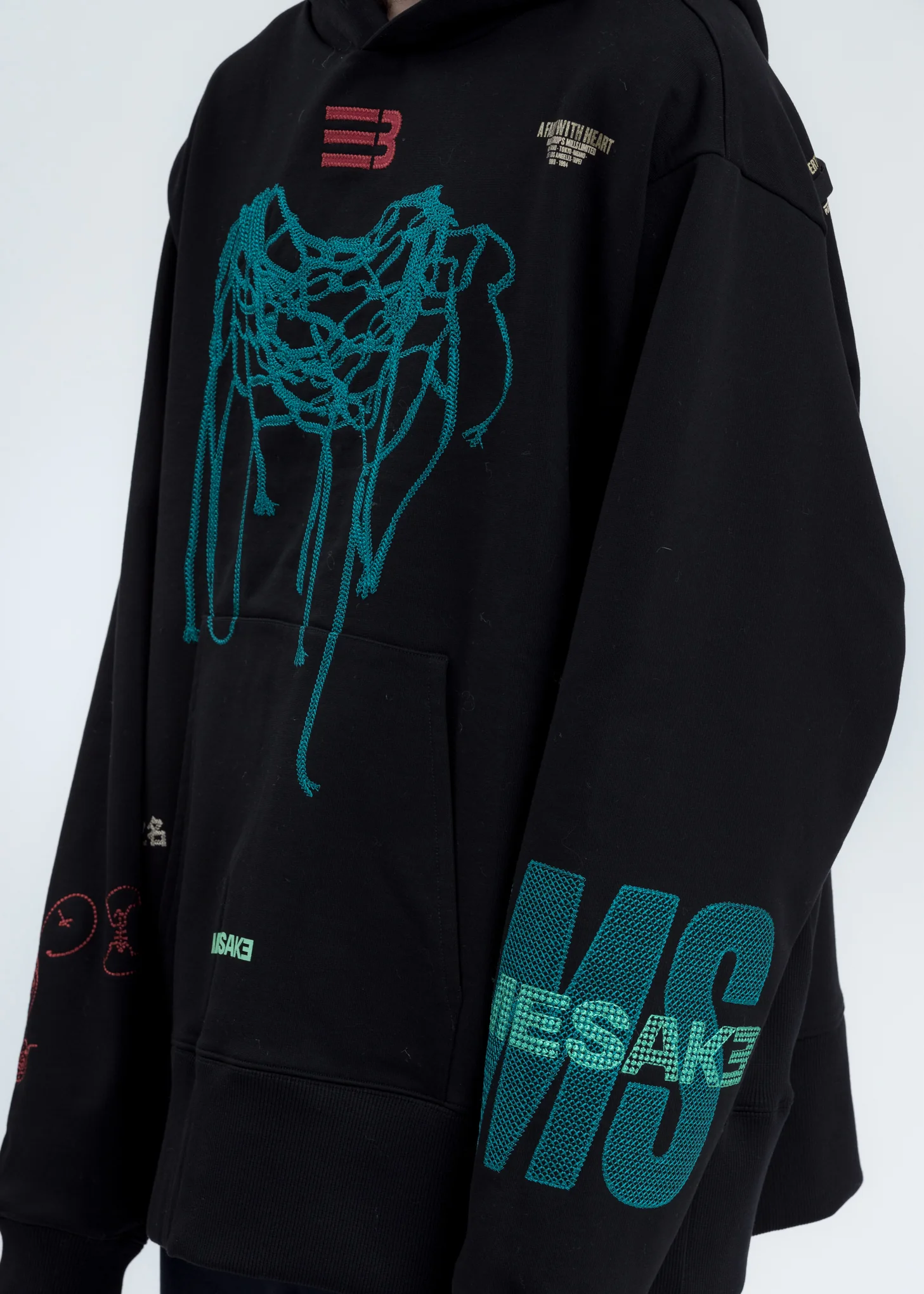 Black Oversized Sava Hoodie - Image 5