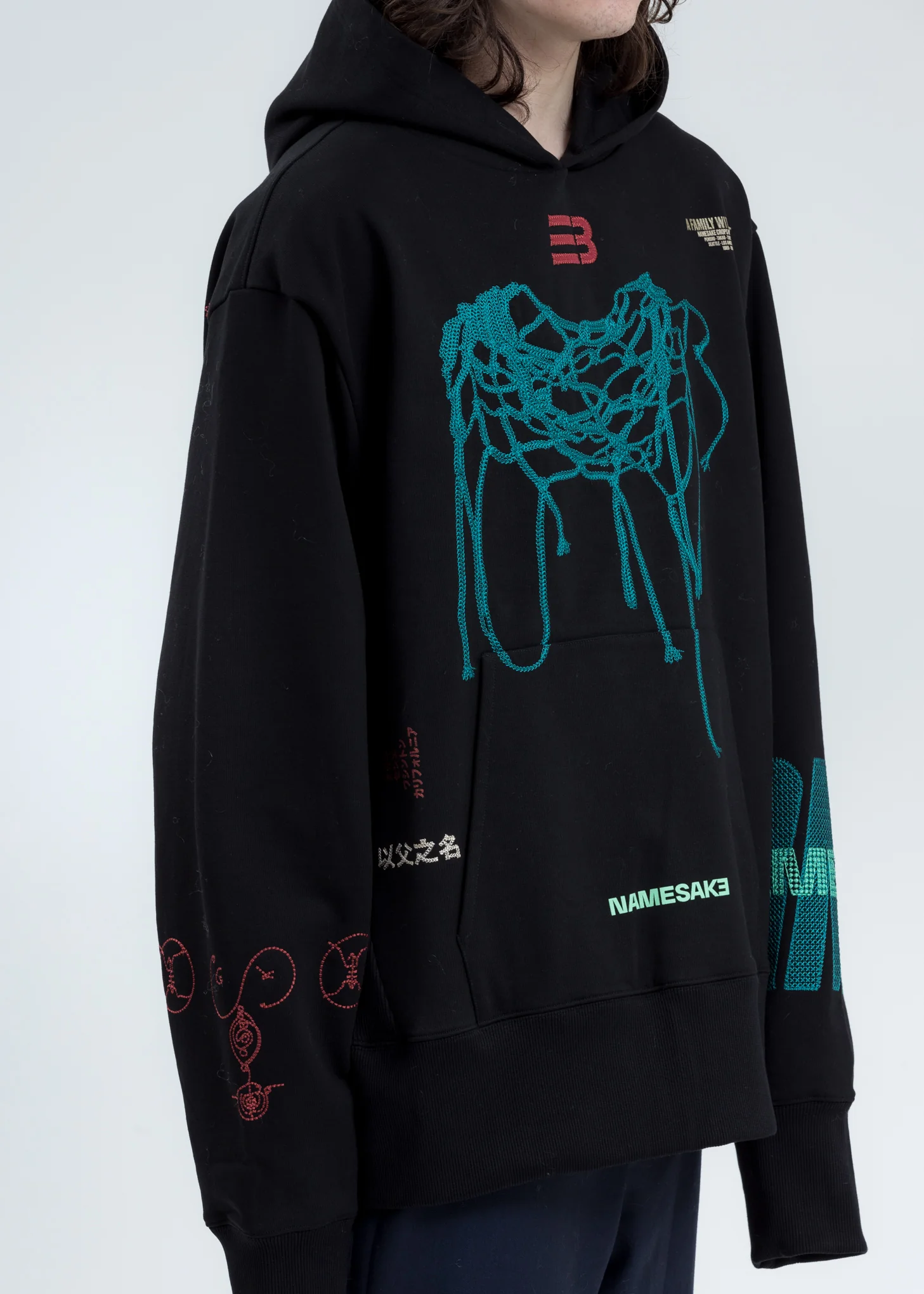Black Oversized Sava Hoodie - Image 6