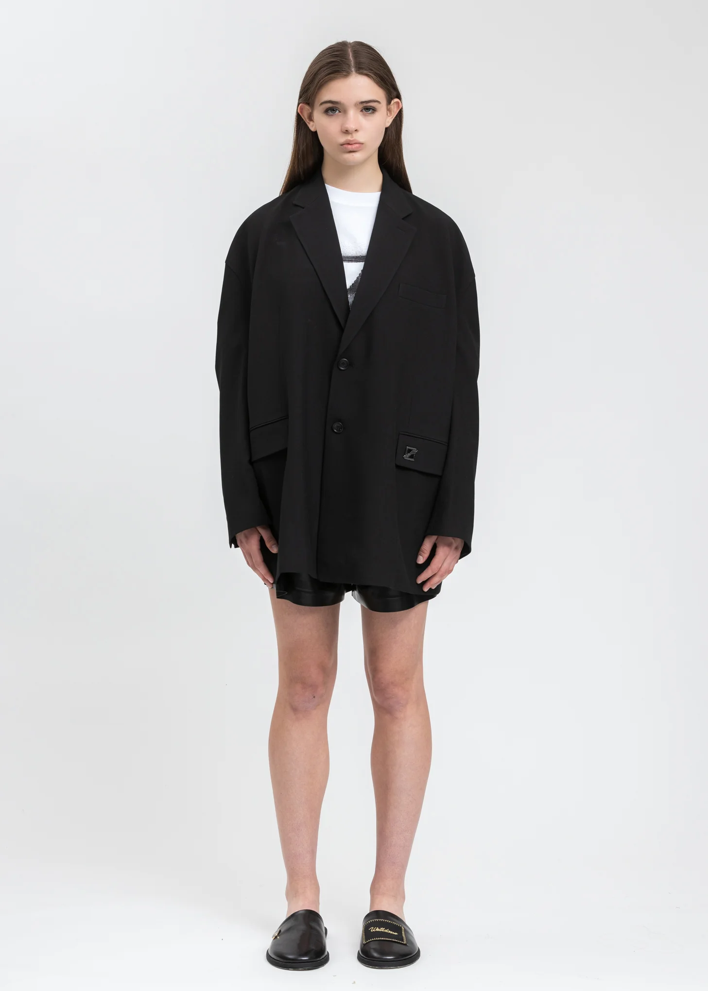 Black Oversized Single Jacket - Image 5