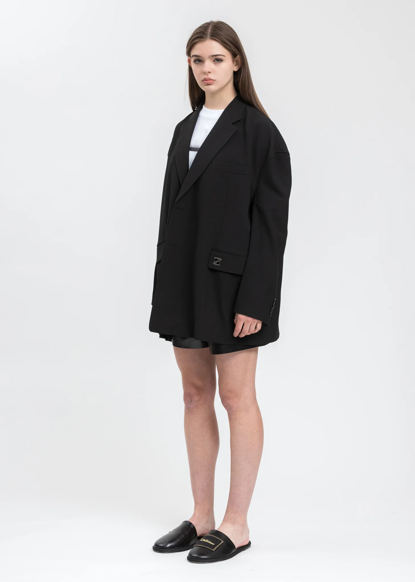Black Oversized Single Jacket - Image 6