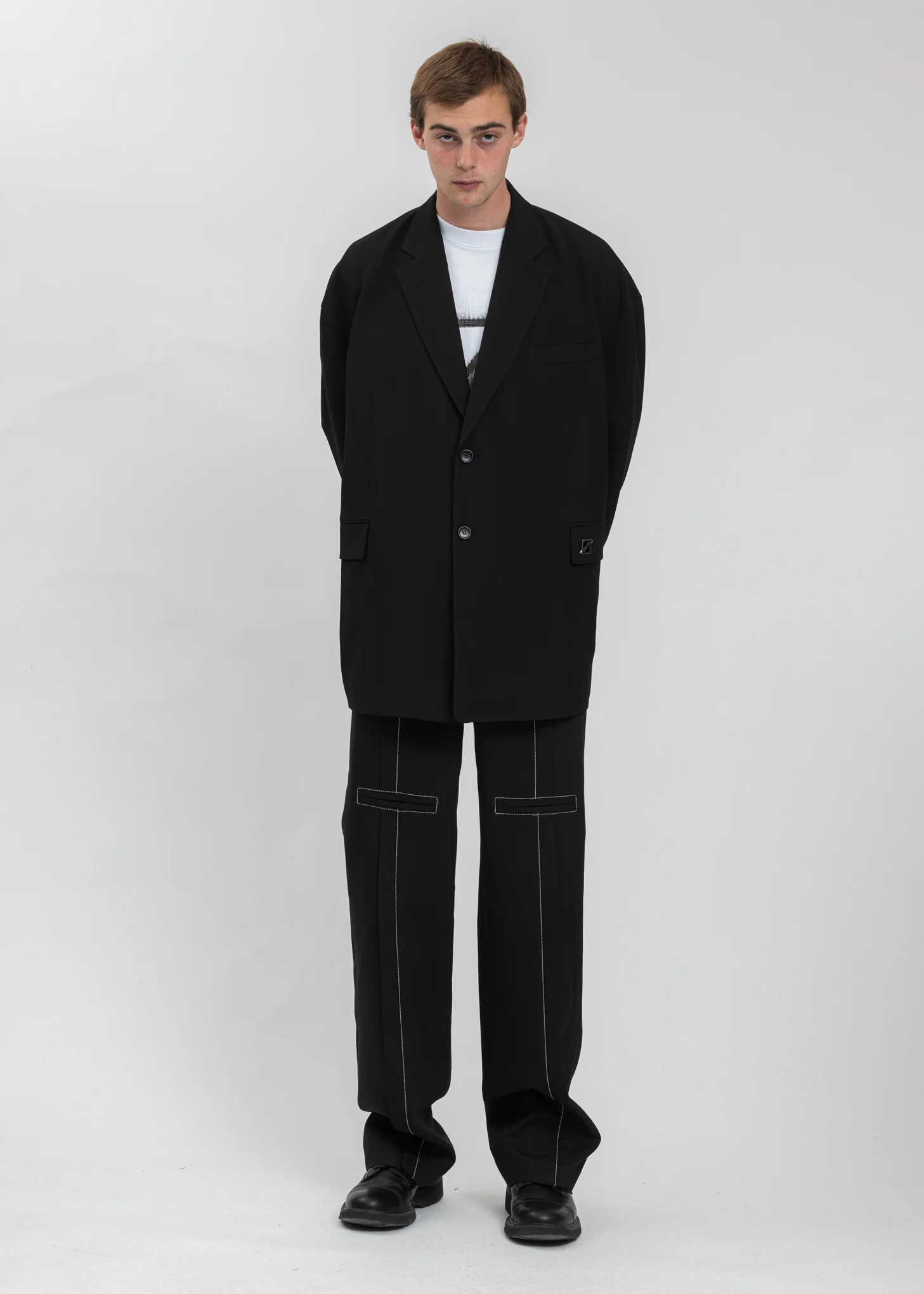 Black Oversized Single Jacket - Image 5