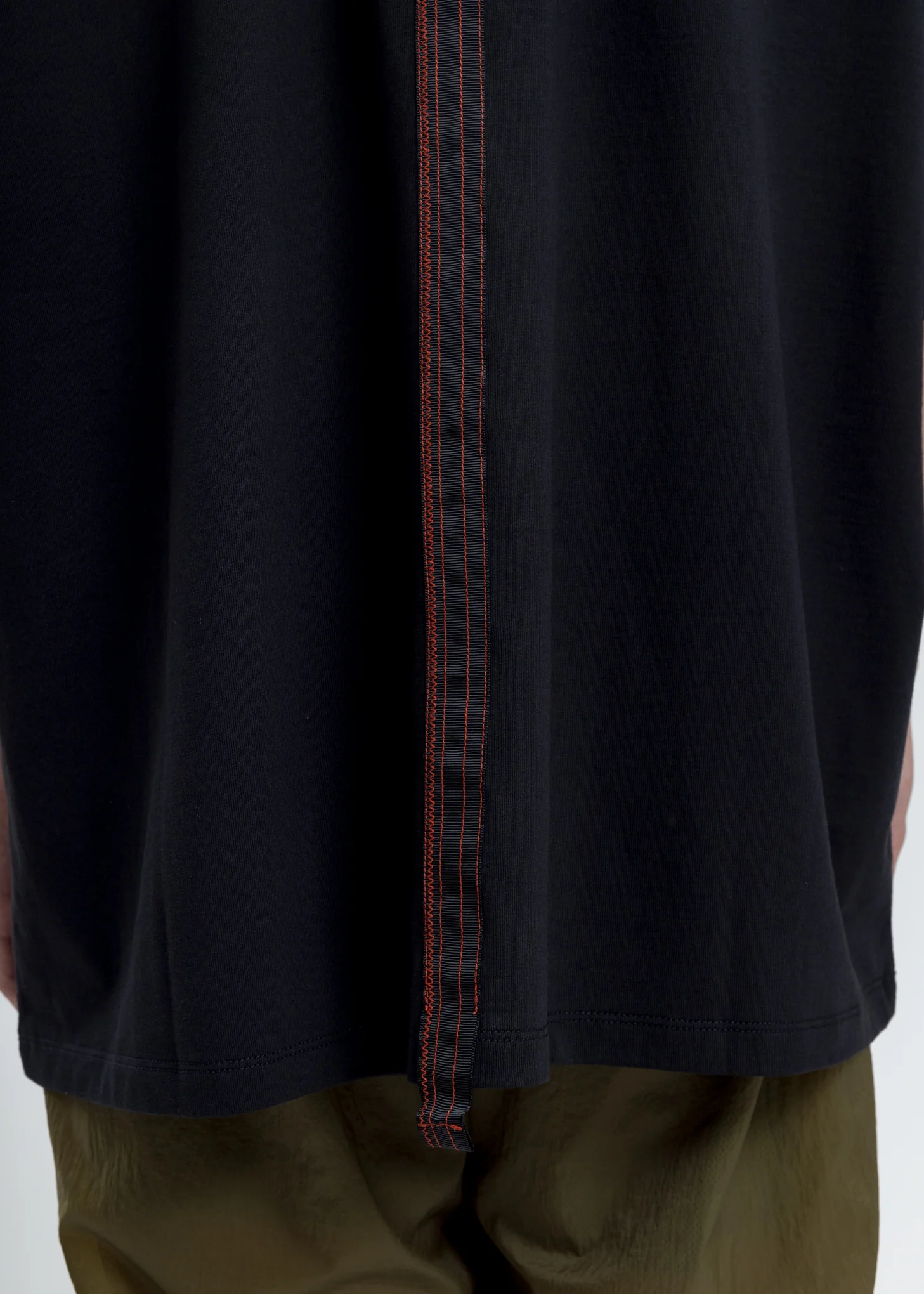 Black Oversized T-Shirt With Nylon Pocket - Image 6
