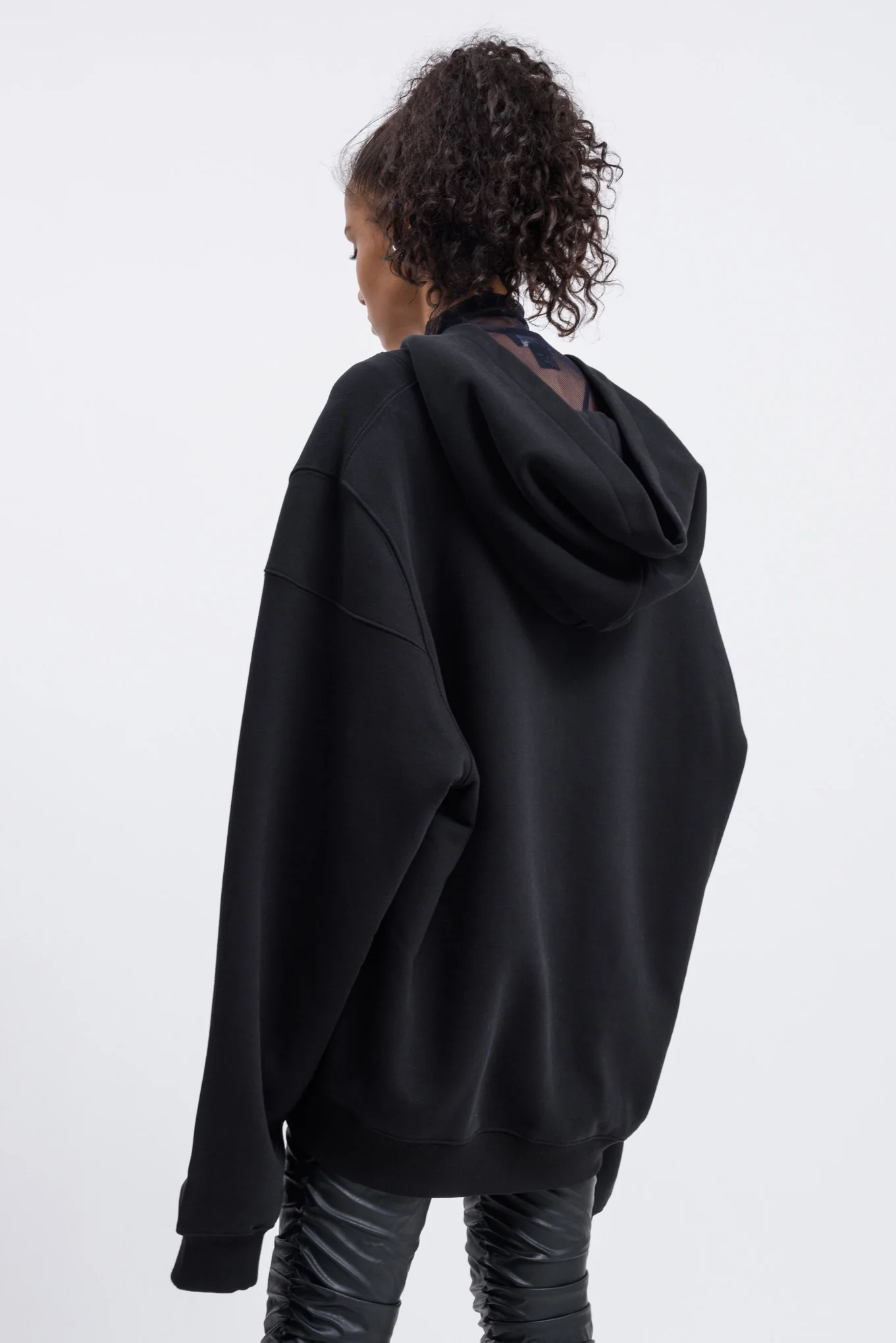 Black Oversized we11done Hoodie - Image 2