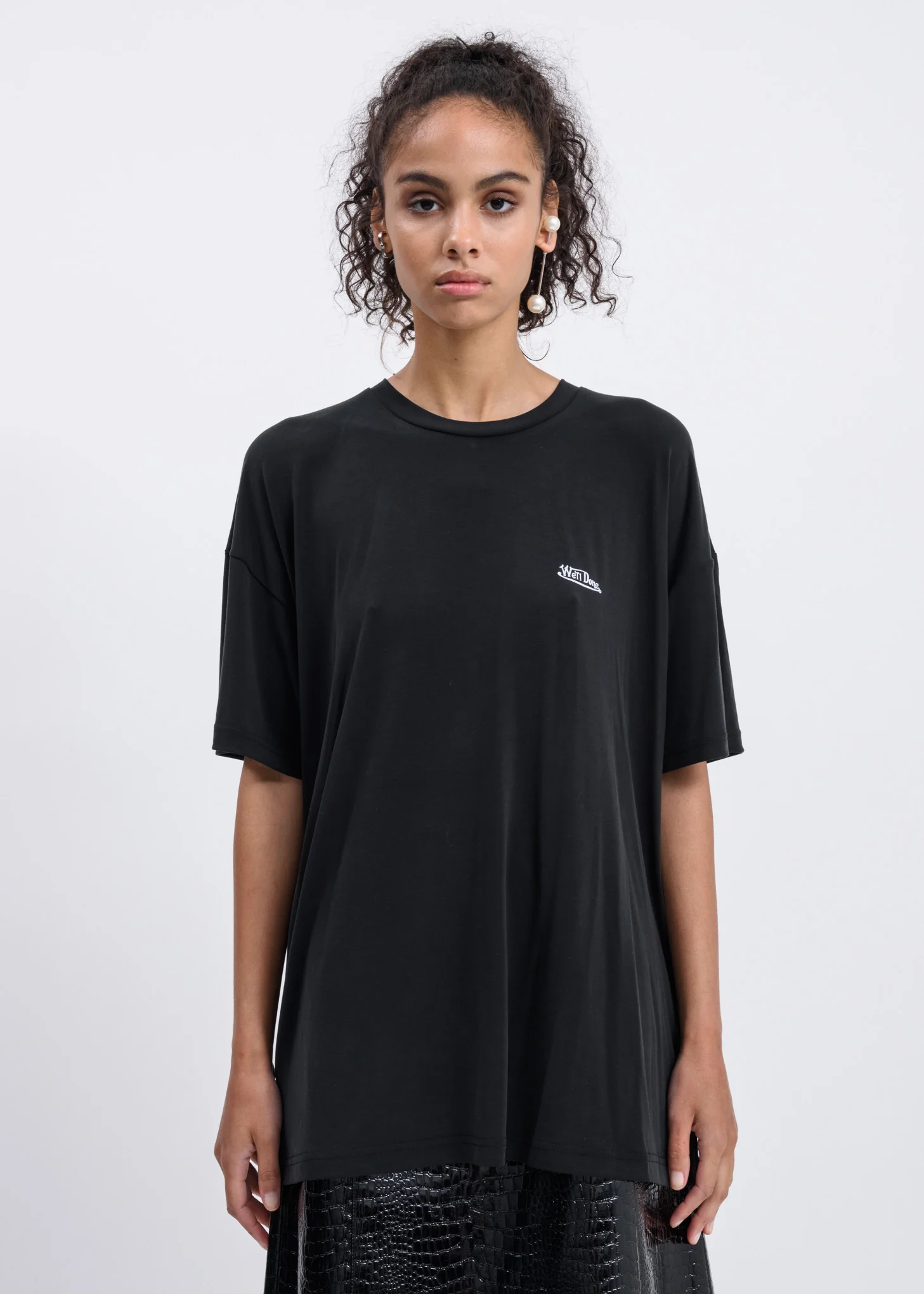 Black Oversized we11done T-Shirt