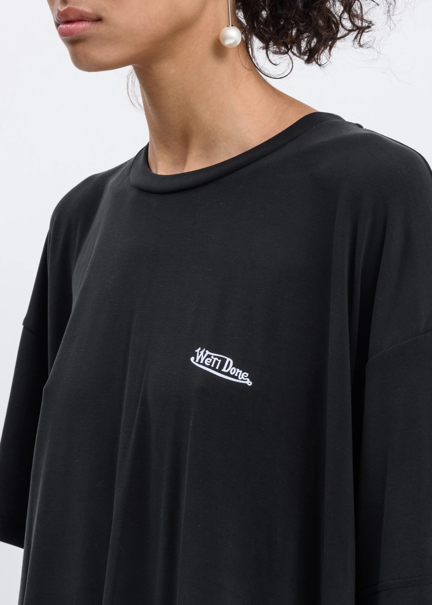 Black Oversized we11done T-Shirt - Image 4