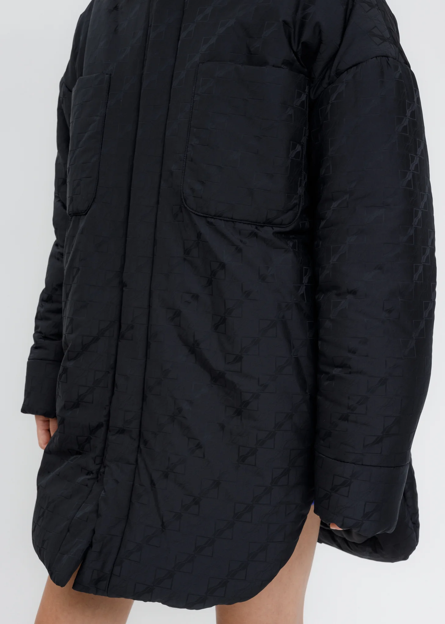 Black Padded Long Shirt - Image 5