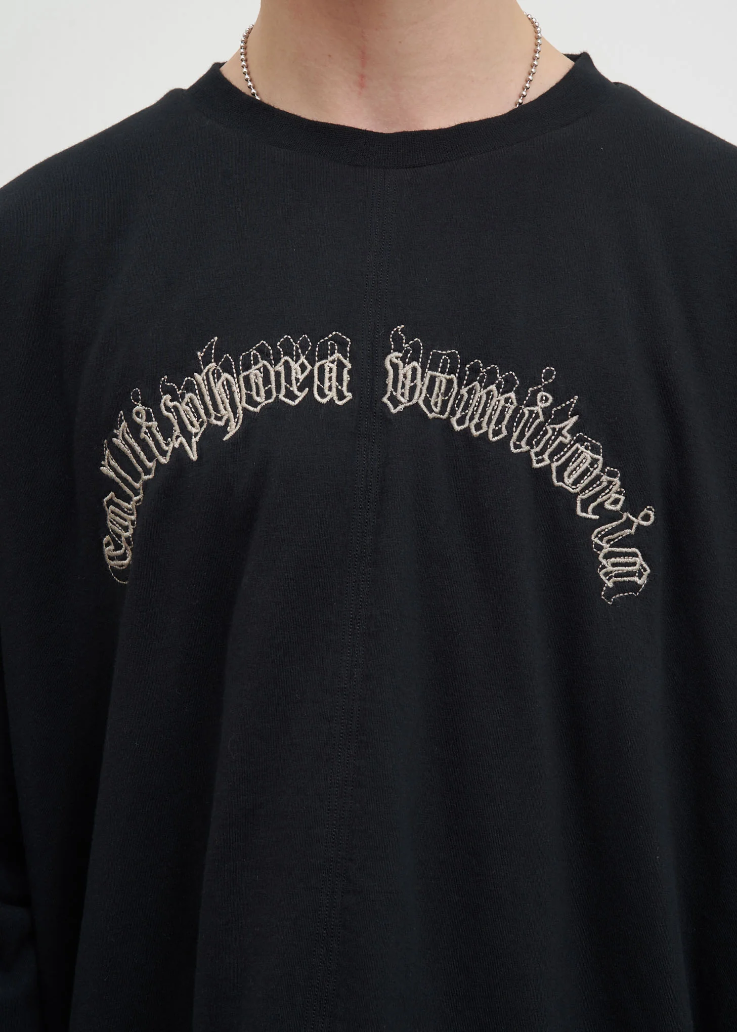 Black Padded Totenfliege Crewneck - Image 4