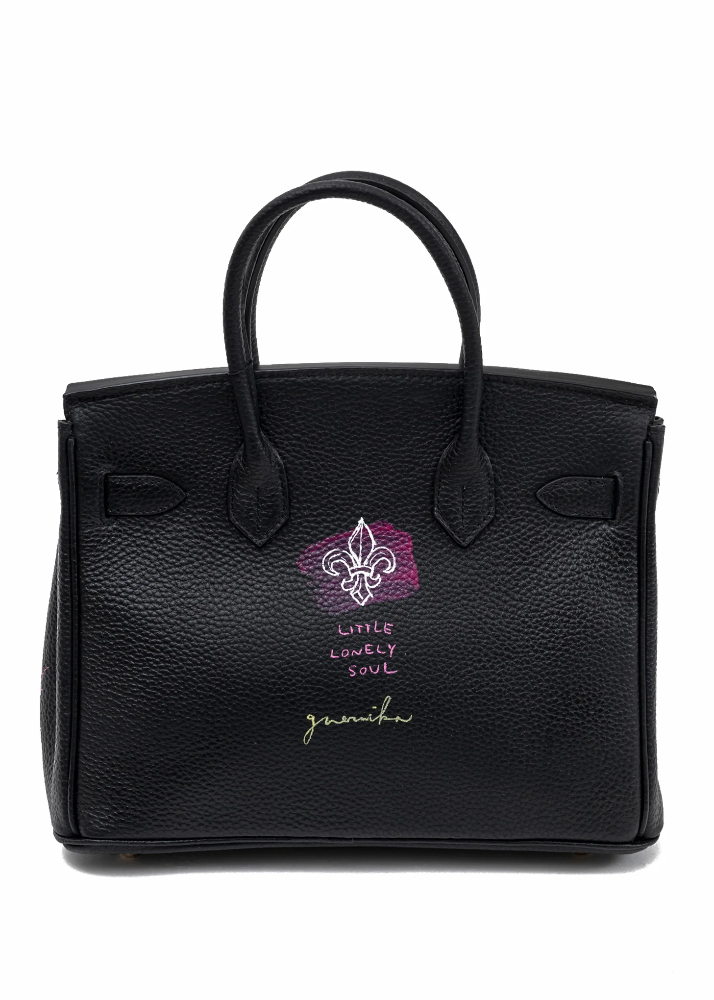 Black Paint Anarchy Leather Bag -Rolling Stone - Image 6