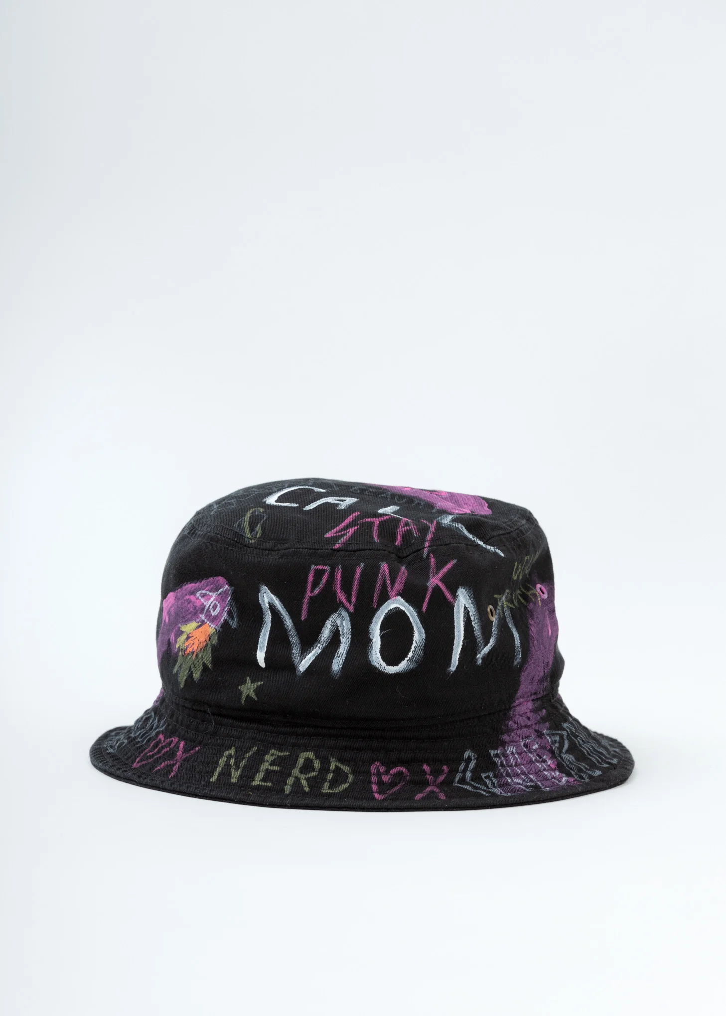 Black Paint Bucket Hat