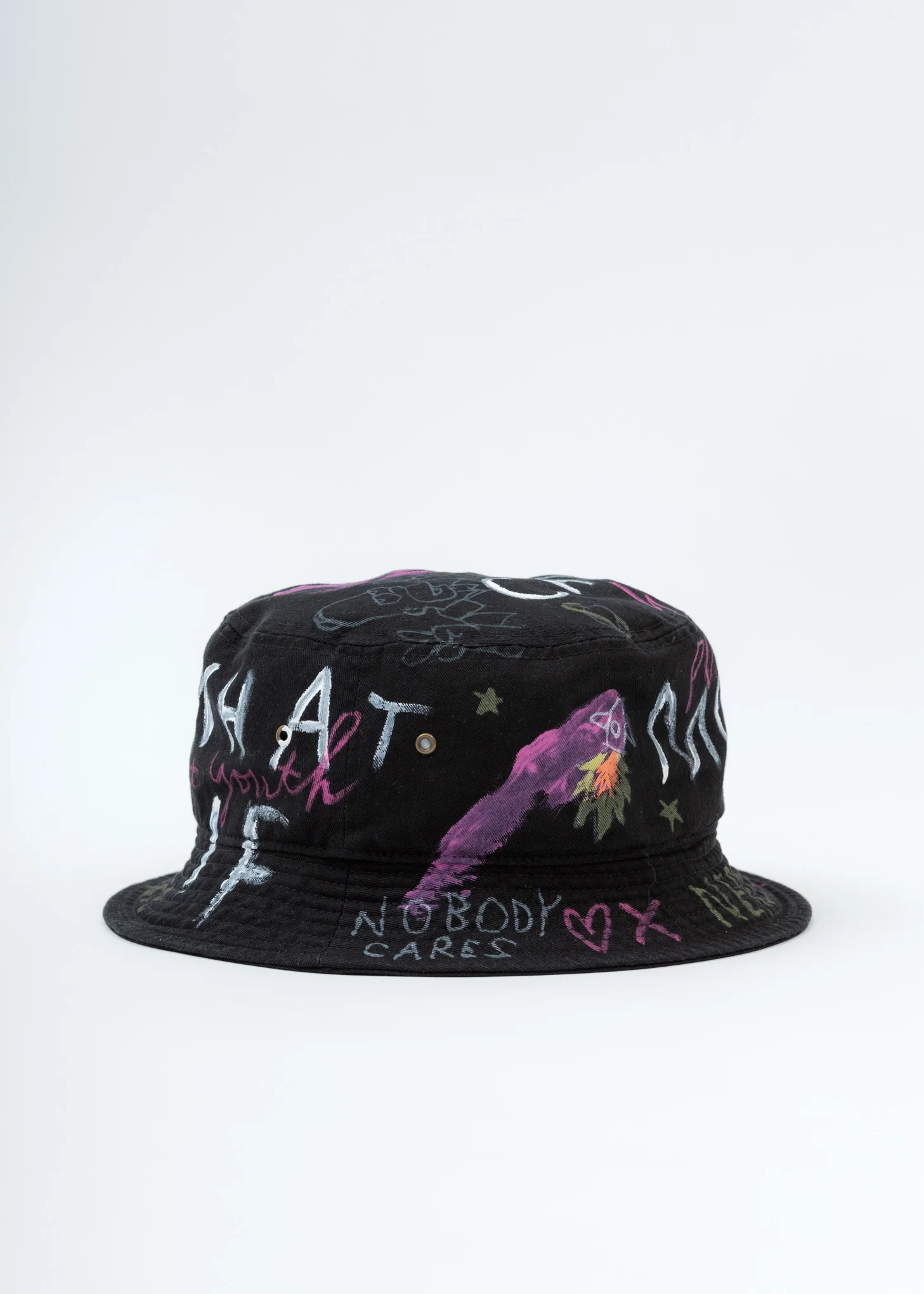 Black Paint Bucket Hat - Image 2