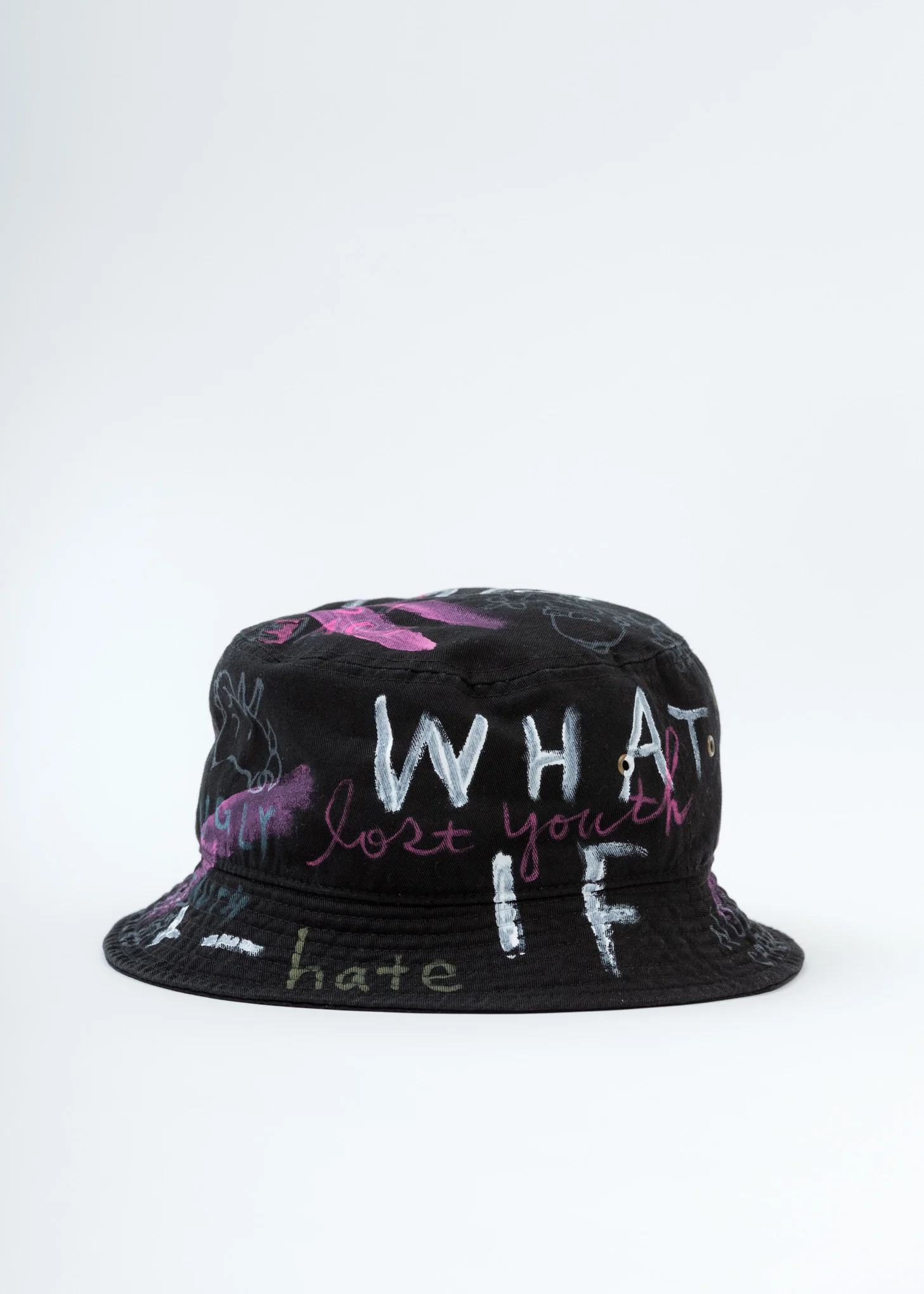 Black Paint Bucket Hat - Image 3