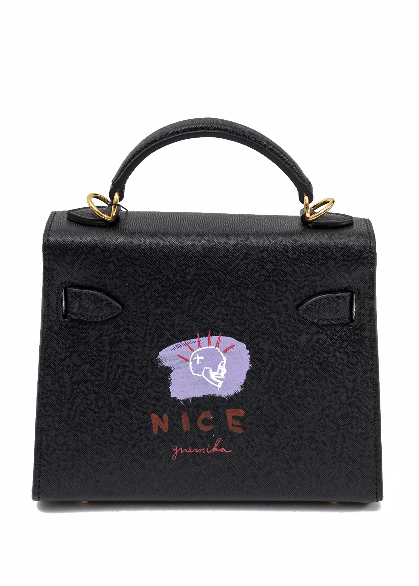 Black Paint Candy Leather Bag -Rolling Stone - PREORDER - Image 5