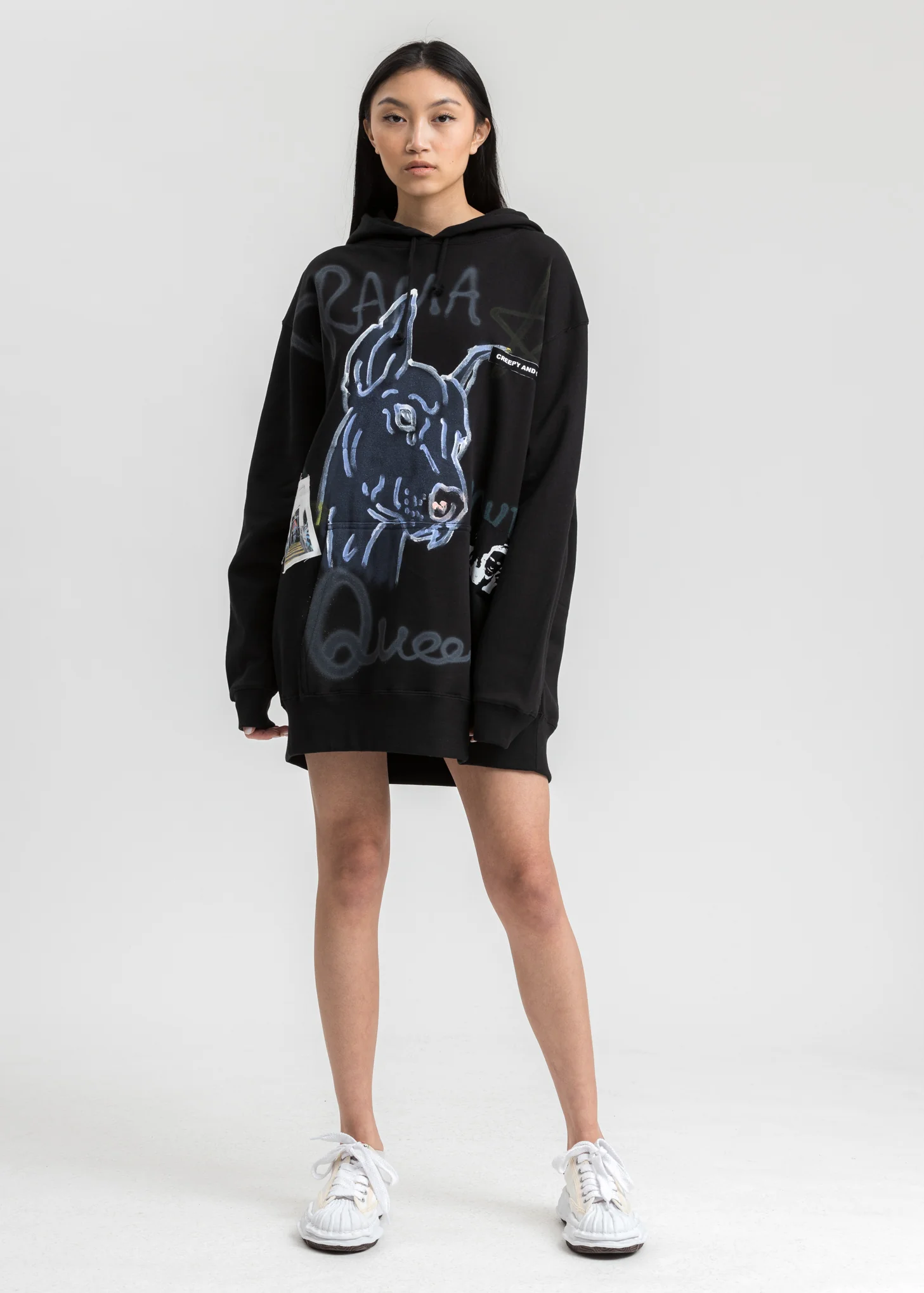 Black Paint Hoodie (Doberman） - Image 5