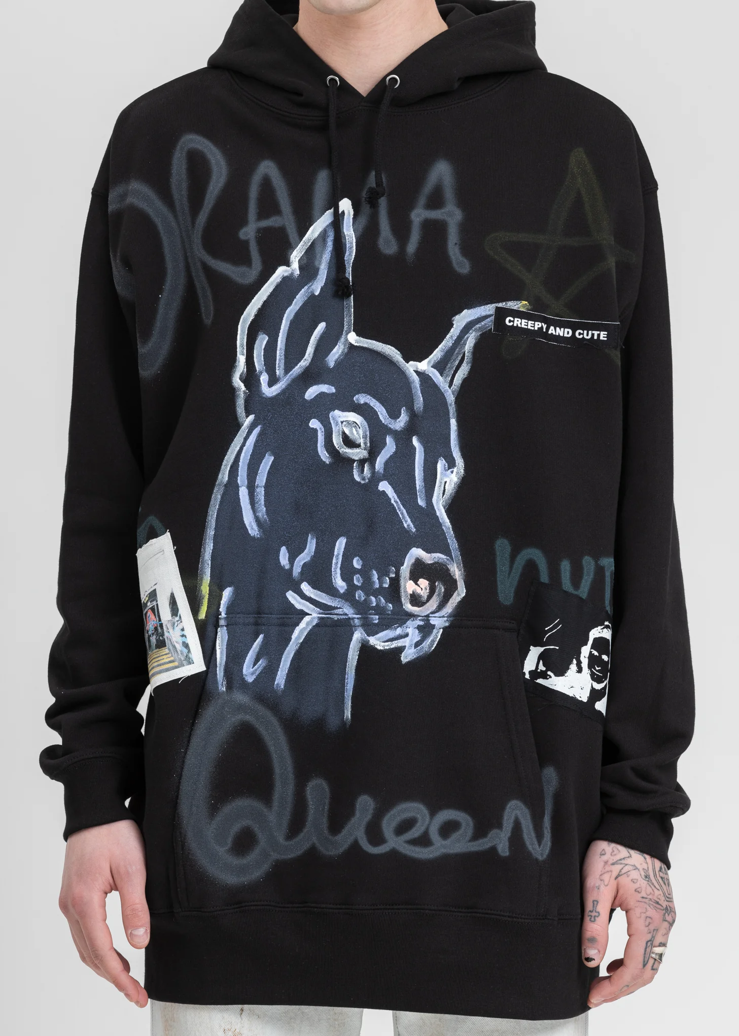 Black Paint Hoodie (Doberman） - Image 4
