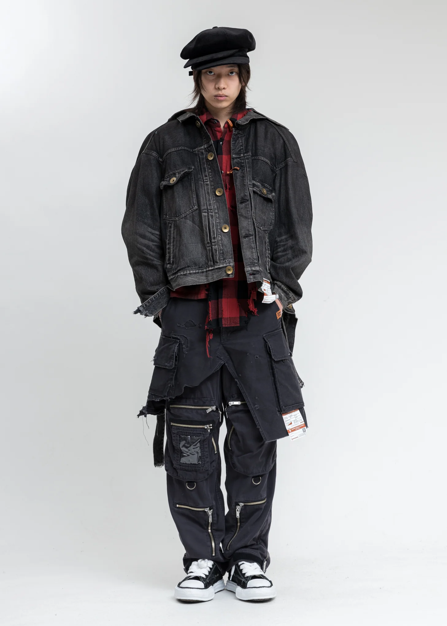Black Painted Denim Jacket - Image 10