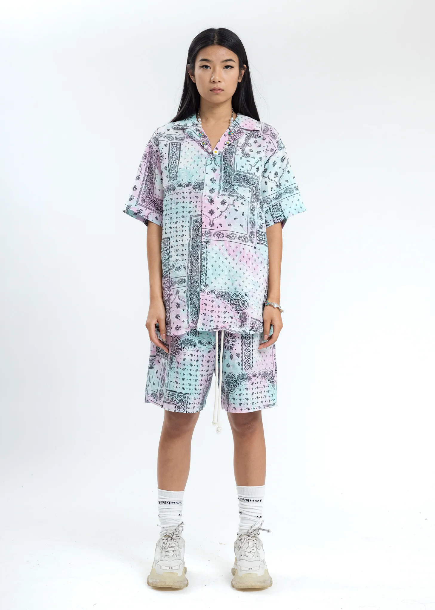 Black Paisley Patchwork Shirt - Image 5