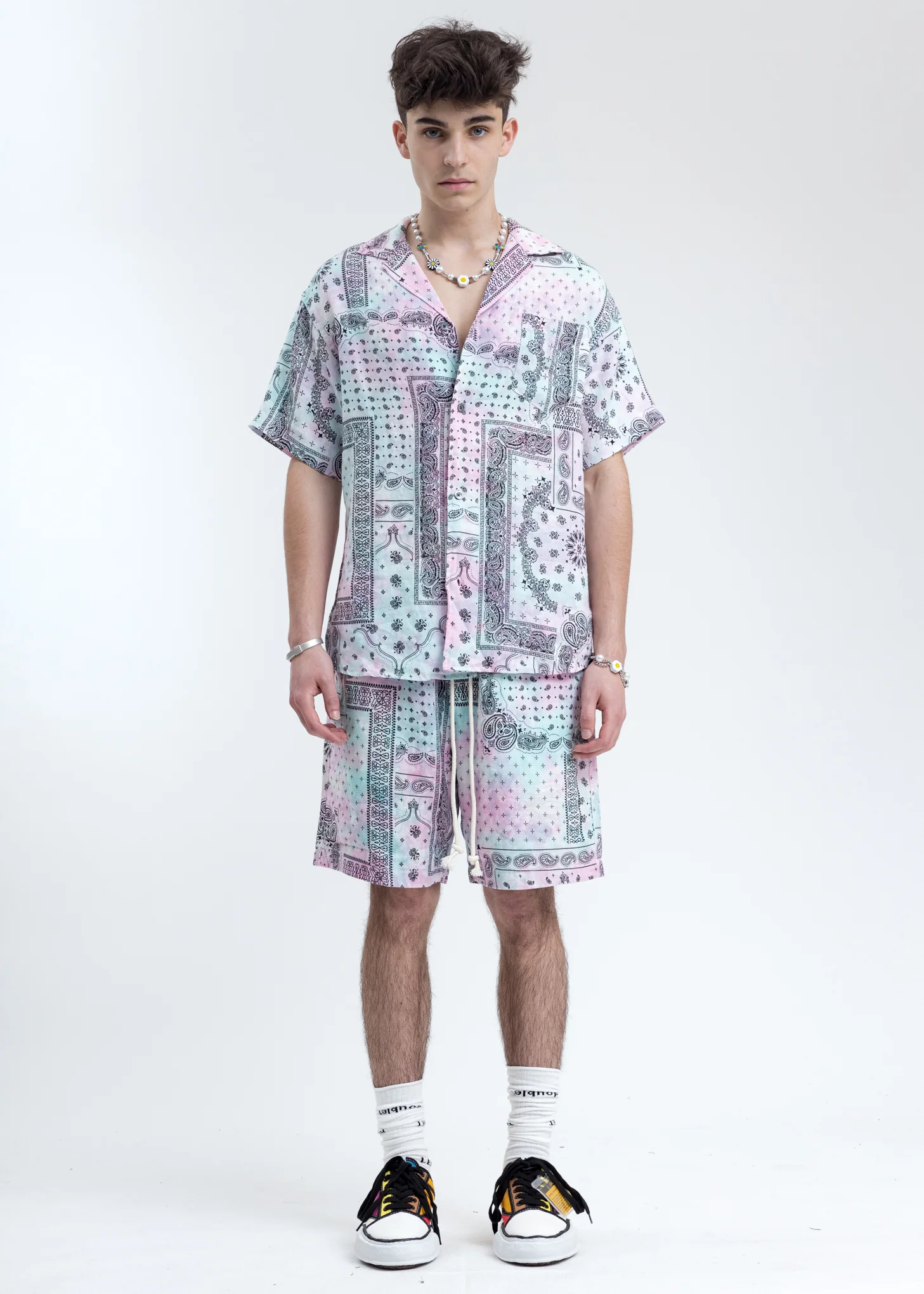Black Paisley Patchwork Shirt - Image 5